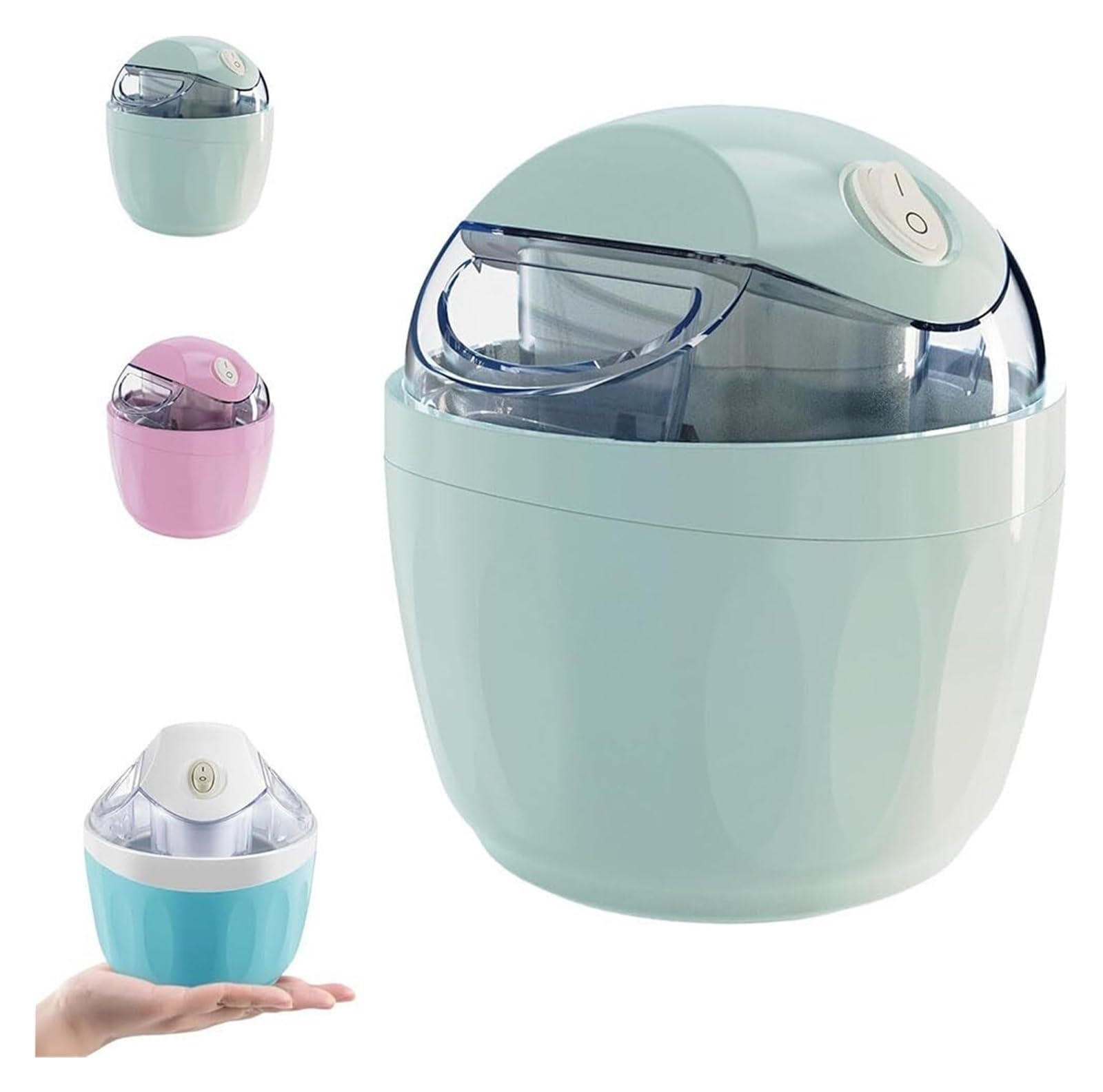 Mini máquina for hacer helados compacta, yogur y sorbete congelados caseros rápidos con un solo toque, perfecto for la cocina casera (verde, 1 unidad)(Green)