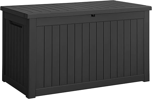 Devoko XXL - Caja grande de resina de 230 galones, impermeable, para exteriores, caja de almacenamiento loackable para muebles de patio, cojines y