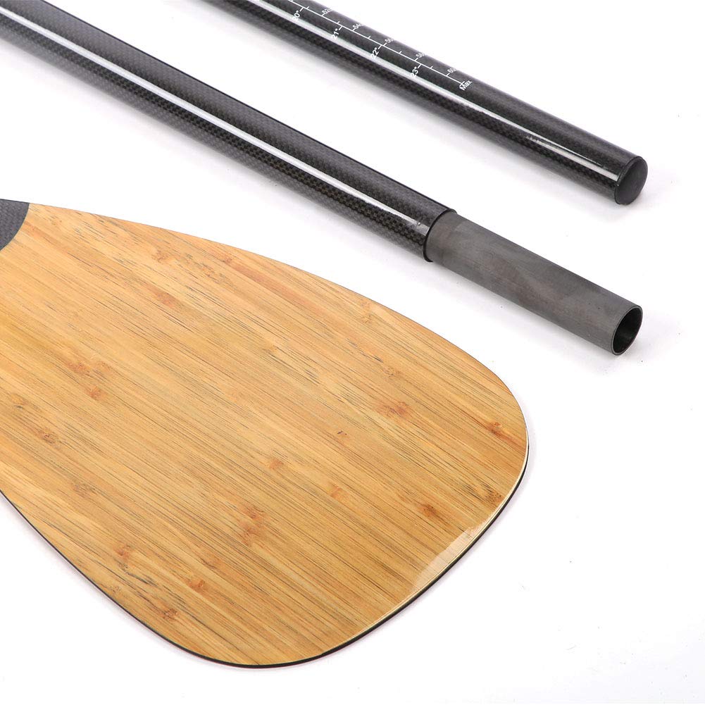 Pagaia in Fibra di Carbonio a 3 Sezioni, Pagaie Standup a Lunghezza Regolabile con Blocco a Sgancio Rapido, Robusta e Durevole, Adatta per Kayak, Gommone, Tavola da Surf