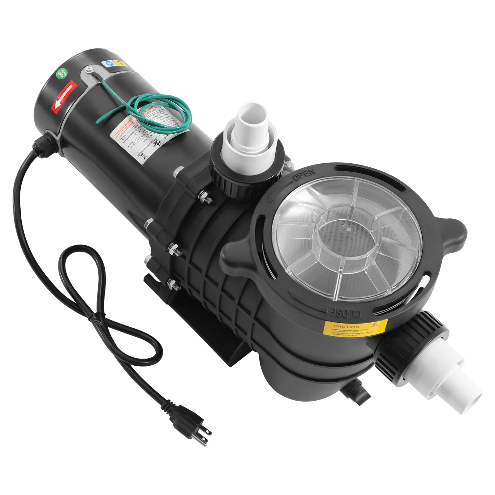 Bomba de Agua de Gasolina, Bomba de Agua Sucia, Bomba de Agua Bomba de Piscina eléctrica Potente de 1,5 HP, cebado de 110-120 V/220-240 V de Doble Voltaje en Piscina con 1/2"