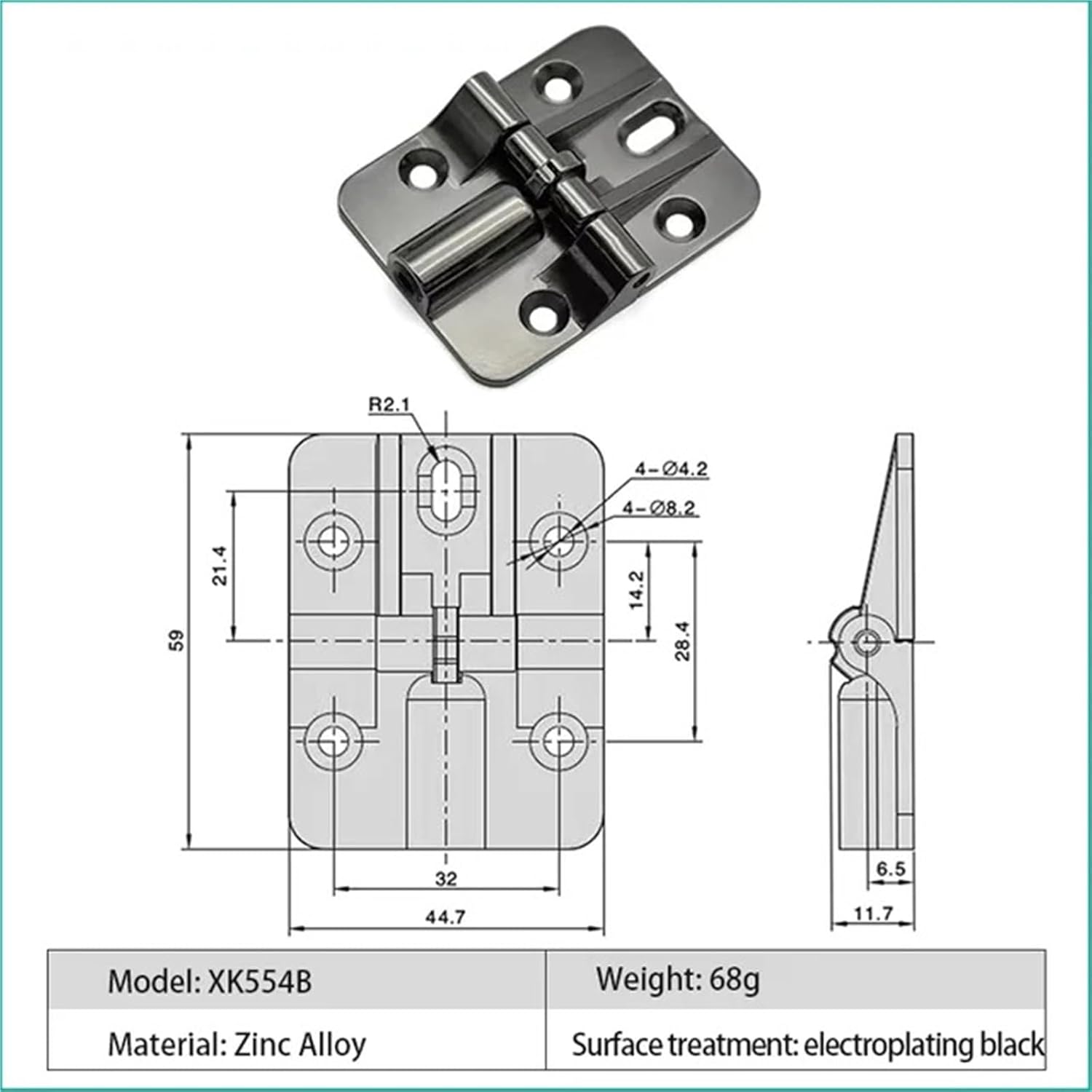 Adjustable 90 180 Degree Butt Hinge Zinc Alloy Limit Folding Industrial Machinery Door Hinges Multiple Choices 1Pcsa(White)