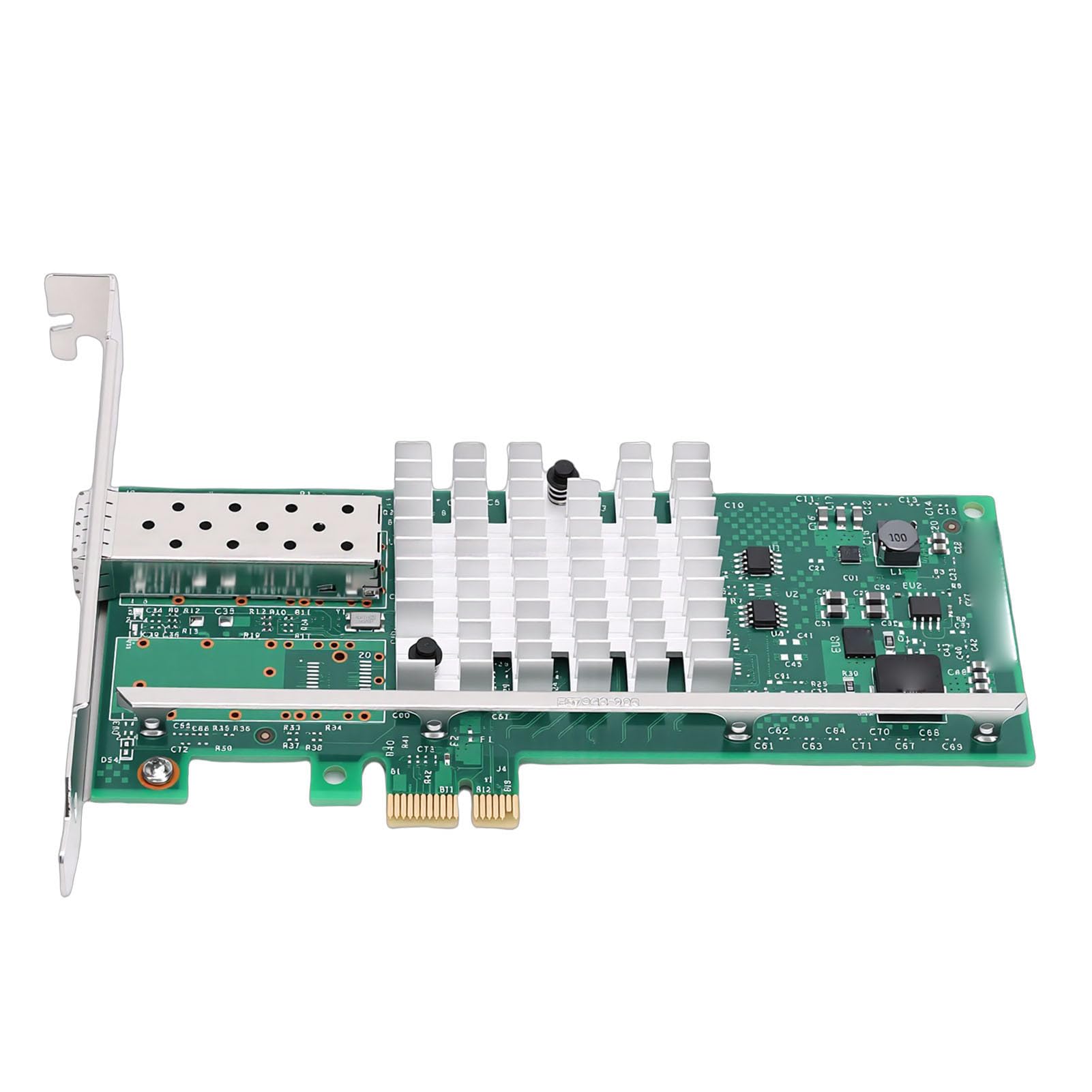 Naroote Scheda di Rete PCIE2.0 X1 da 10 Gb, Adattatore Ethernet da 10 Gb, Adattatore per Scheda di Rete in Fibra con Chip 82599EN, Ideale per Vista 7 8 8.1 10