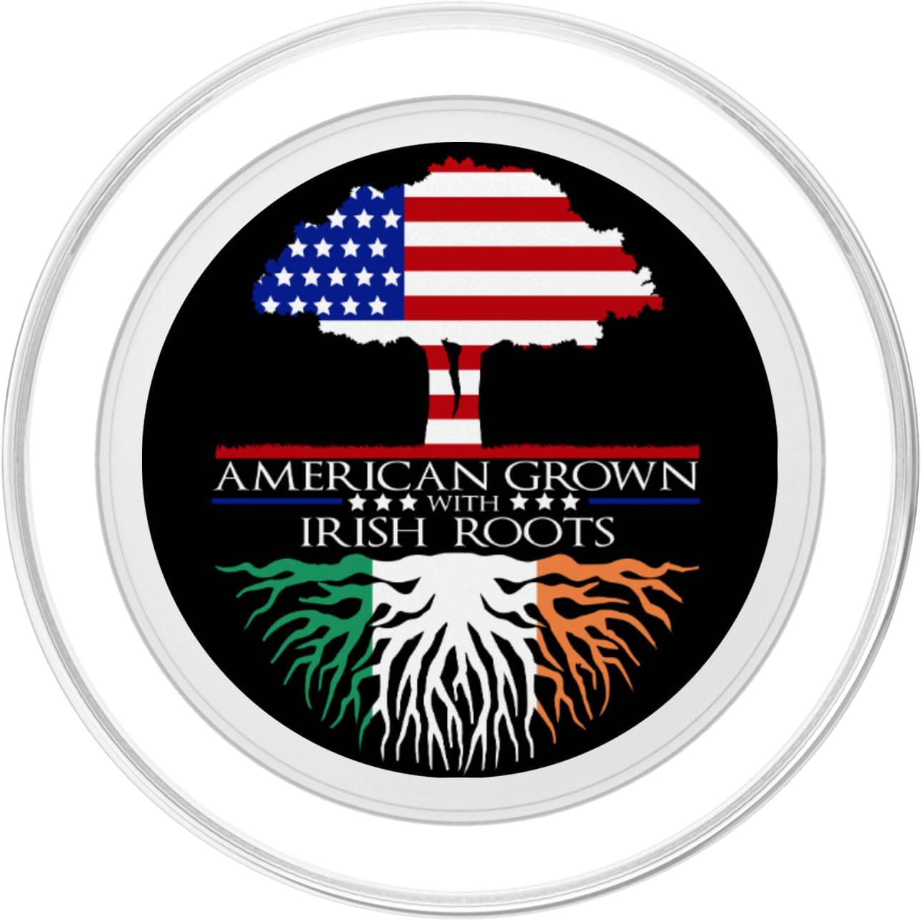 American Grown Irish Roots US Ireland PopSockets MagSafe PopGrip for iPhone