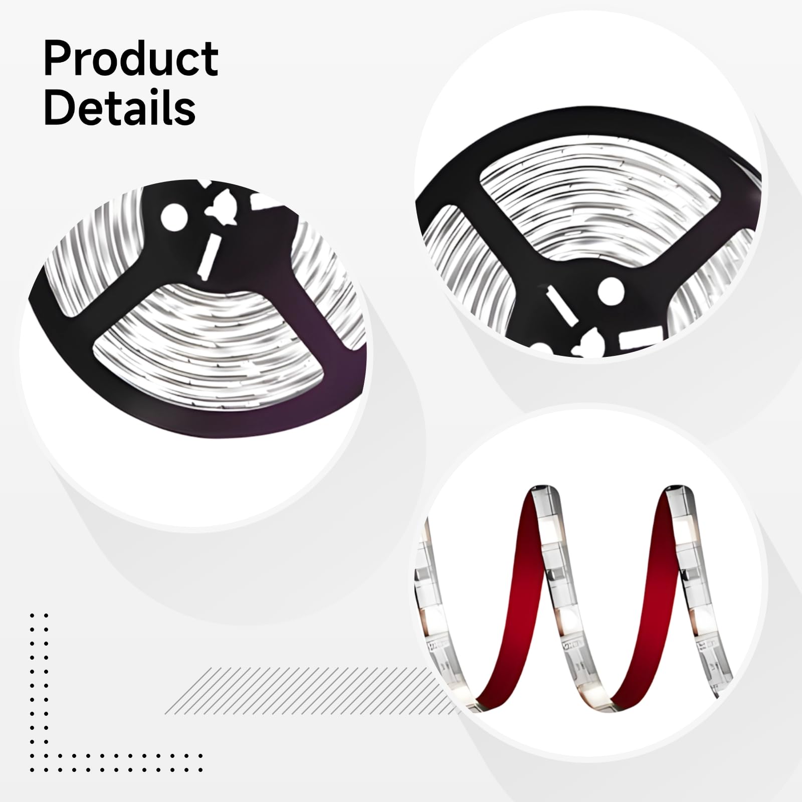 2 tiras de luz LED impermeables para RV, 20 pies, 6 metros, luz LED de 12 V con 360 LED, tira flexible de color blanco cálido, autoadhesiva, para coche, hogar, tienda, IP65 impermeable