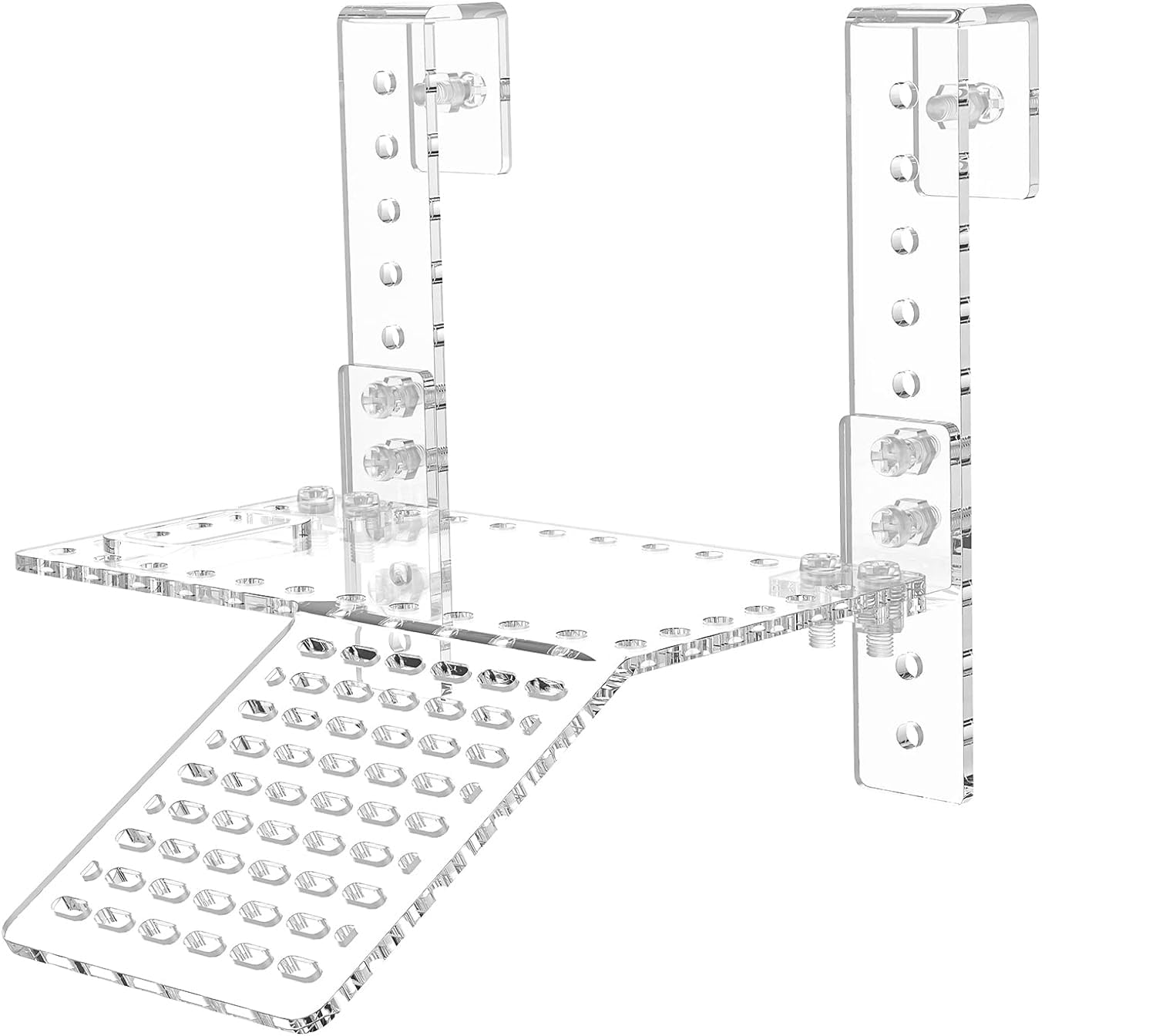 NALACAL Turtle Basking Platform, Acrylic Turtle Tank Platform, Large Hanging Aquatic Reptile Ramp Dock, Adjustable Tortoise Resting Terrace, Turtle Tank Accessories