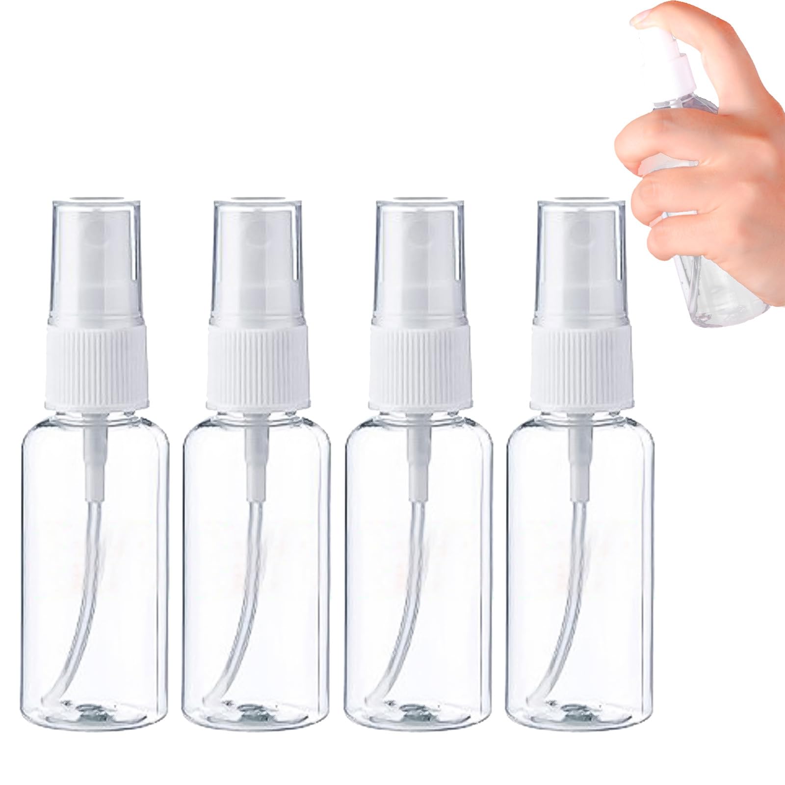 4 Stück Mini-Sprühflaschen 25 Ml Transparent – Nachfüllbar, Perfekt Für Reisen, Parfüm, Kosmetik, Haarspray & Andere Flüssigkeiten
