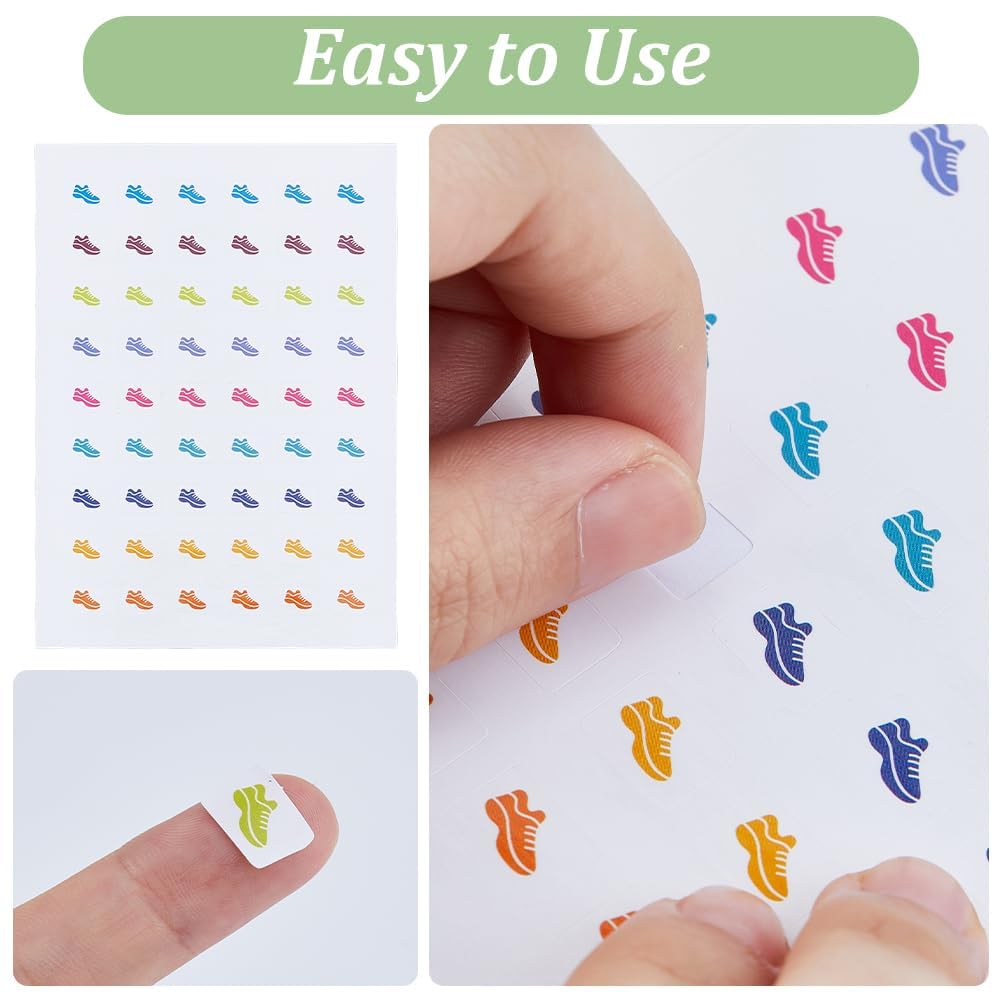 SUPERFINDINGS 20 Sheeet Shoe Sneaker Stickers Planner Crafting Running Paper Stickers Cute Aesthetic Sticker for Daily Calendar Waterproof Laptop - Image 4