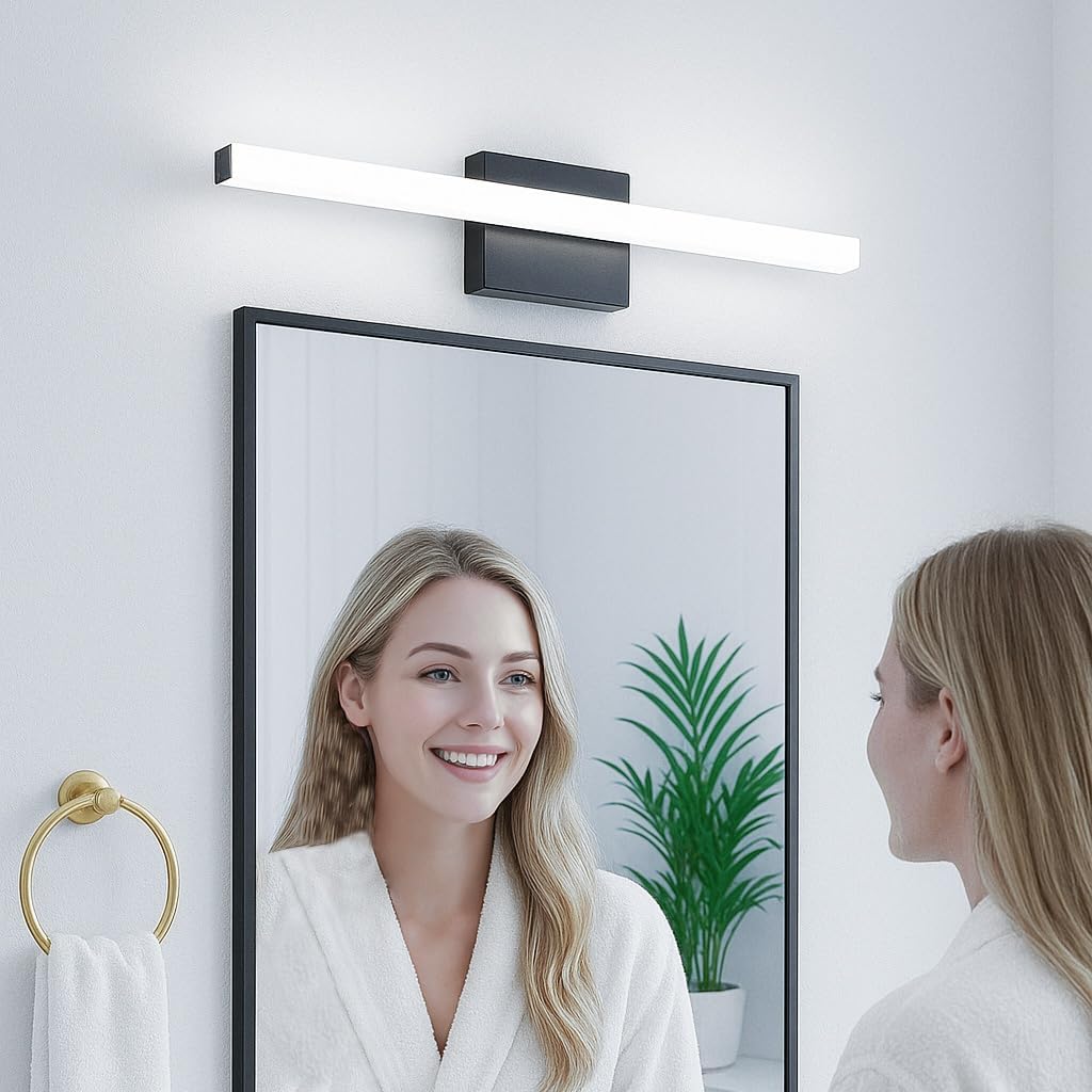 30Inch LED Bathroom Vanity Light Bar 5700K Dimmable Led Bathroom Light Over Mirror Modern Bath Wall Light Cool White ETL Certified 28W 2Pack