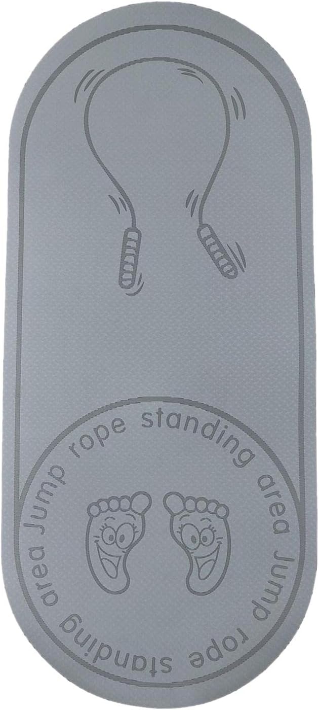 Silent TPE Exercise Jump Rope Mat | Shock Absorbing Yoga Mat | Non-slip Damping Fitness Mat | Breathable -proof Pilates Pad | weight Travel Workout Gear | Home Yoga Acce - Gray, 140x60cm