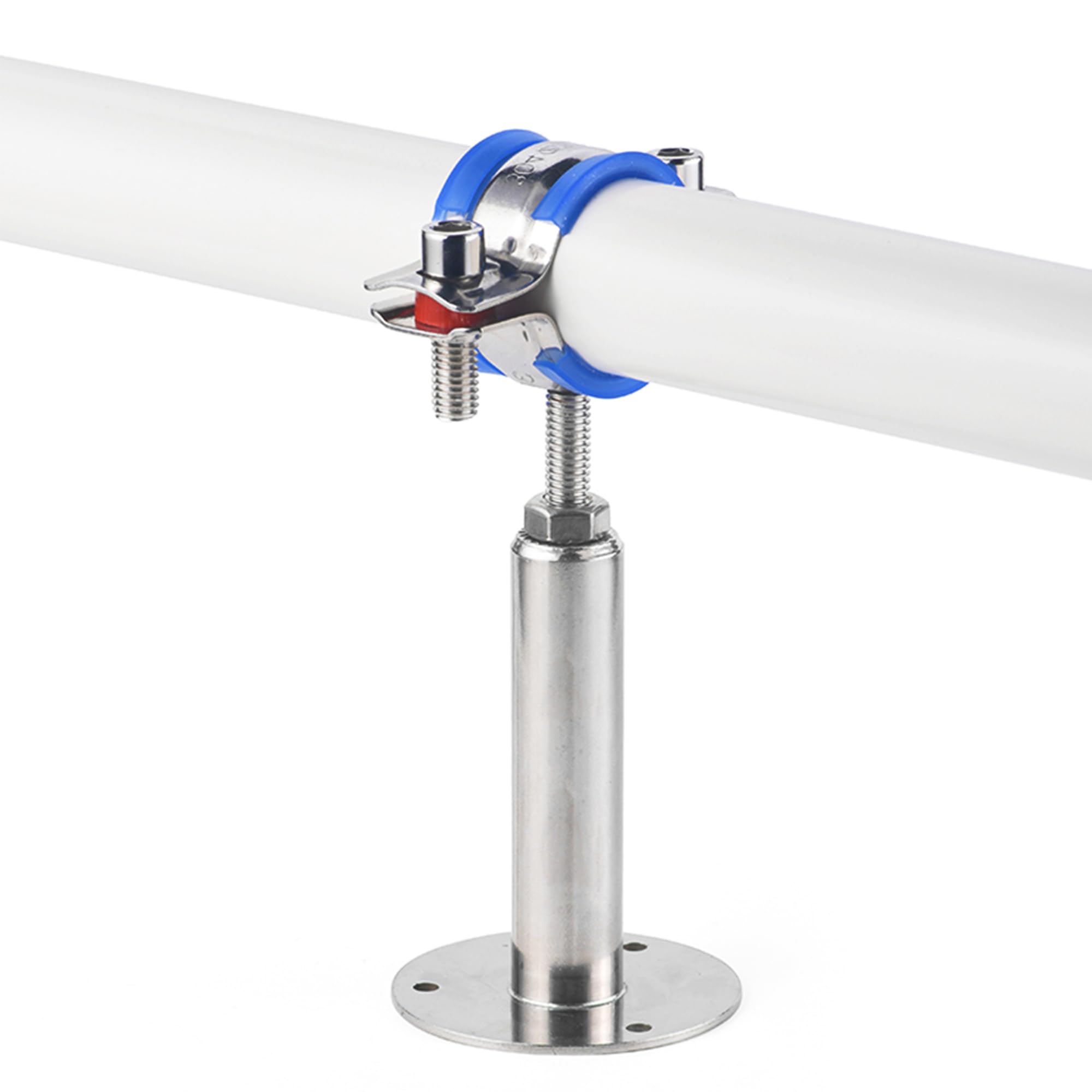 Pipe Support Bracket Uxcell Adjustable Stainless Steel - Wall Or ...