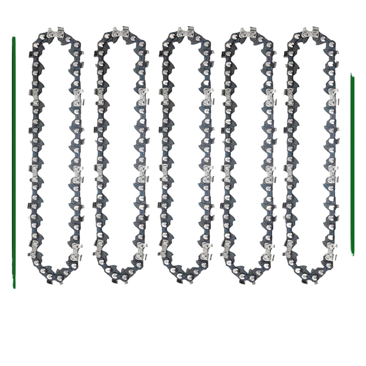 Cadena de motosierra de 1/4 ", Mini cadenas de acero de 4/6/8 pulgadas, reemplazo de accesorios de motosierras eléctricas | Chain Guide Set4,8 inches