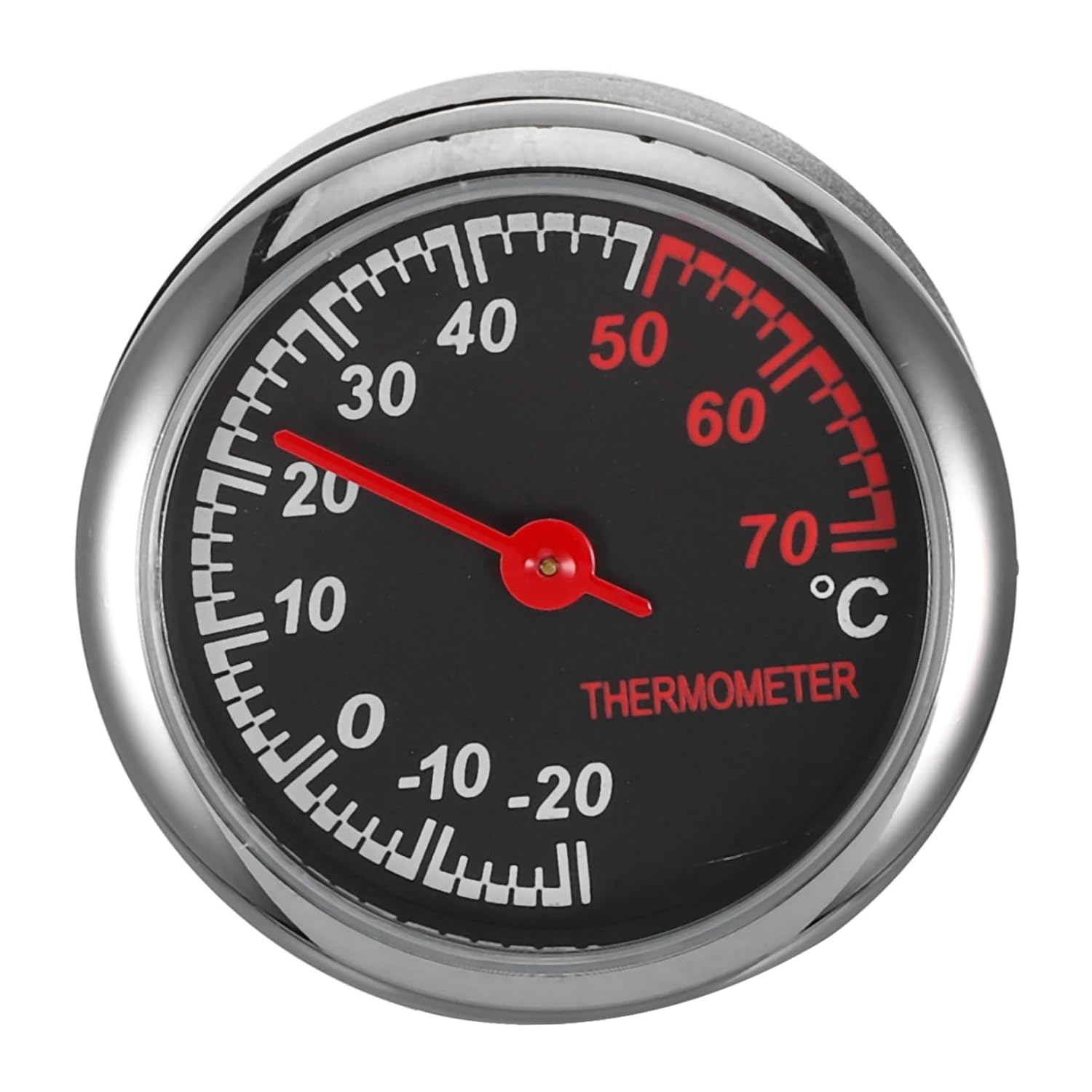 Alipis Luminous Mechanical Car Thermometer with Backlit Steel Pointer Dashboard Temperature Gauge Easy Install for Vehicle Vent Surface Rust Resistant Metal Body