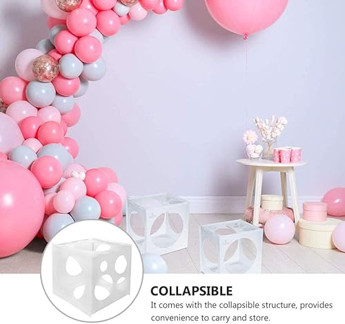 Miniatura 8 de ABOOFAN Caja de medición de globos de plástico de 11 agujeros, herramienta de medición de tamaño de globo para decoración de globos, arcos de