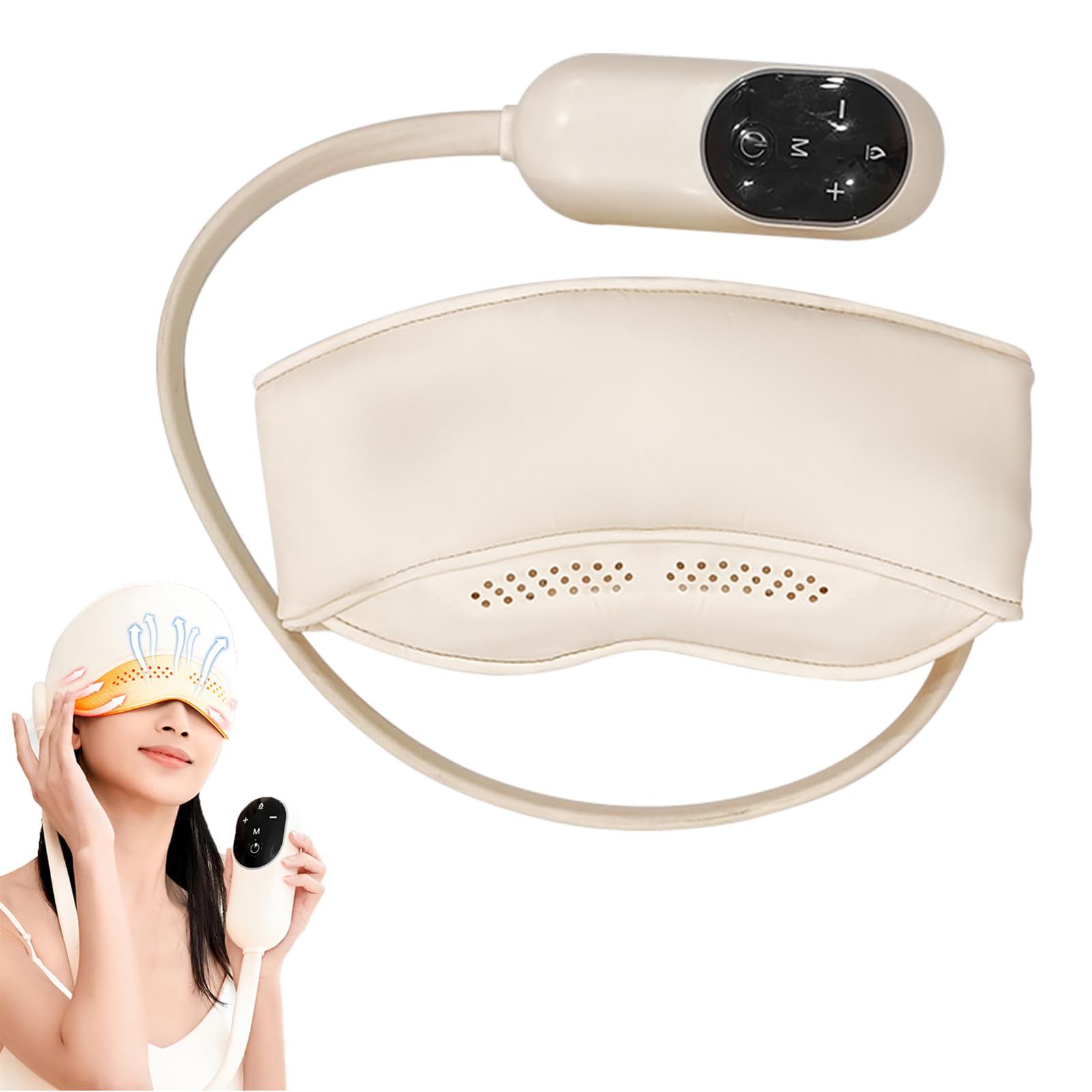 Eye Head Massager with Heat Eyes Strain Dry Improve Sleep The Perfect Gifts Choice White