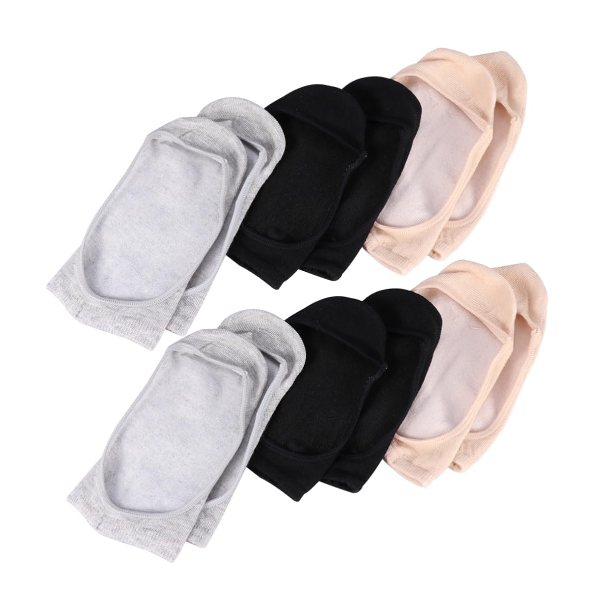 SHERCHPRY 18pares Calcetines Invisibles Antideslizantes De y Paquete Gris Negro Perfectos Para Verano y