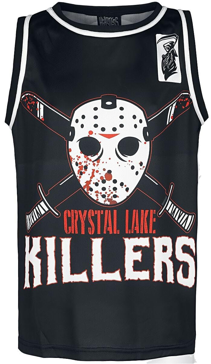 Heartless Crystal Lake Killers Unisex Canotta Sportiva nero/bianco/rosso 100% poliestere Regular