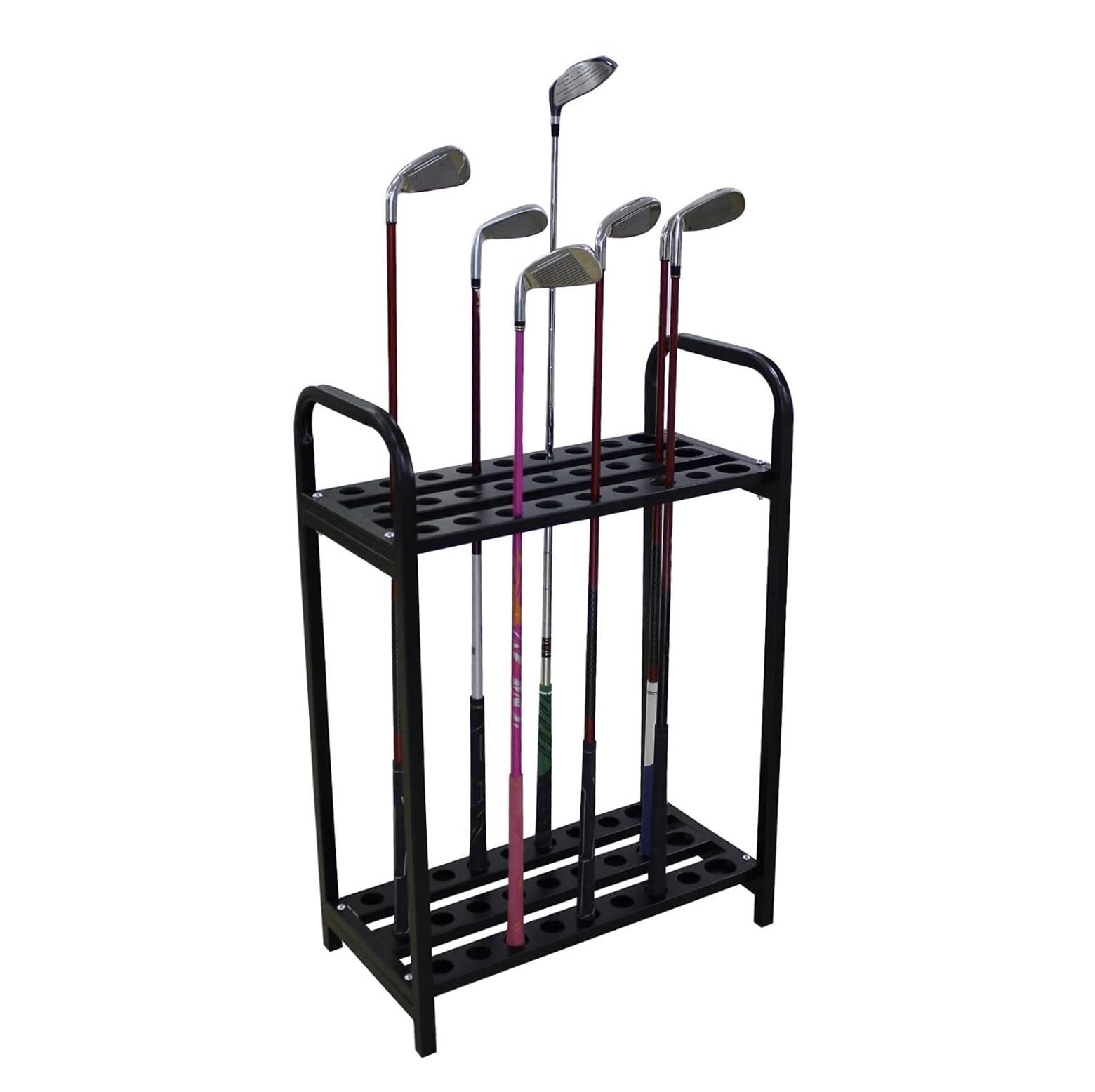 MHbdfsxz Golf Club Organizer For Indoor Outdoor Golf Club Organizers Display Stand Holds 27 Clubs Putter Rack Holder For Outdoor Indoor Stores Golf Course Accessories