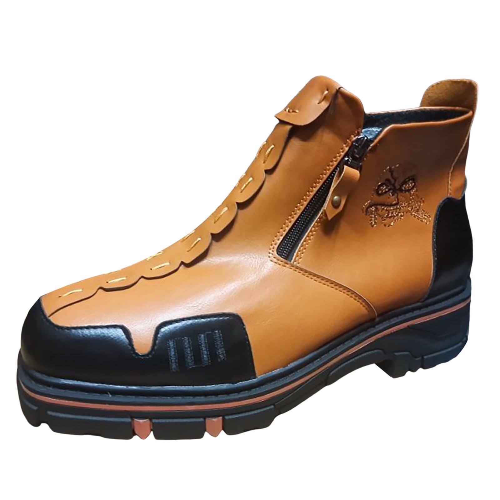 Botas Europeas y Americanas para Hombre, Botines con Cremallera Lateral Grande, otoño e Invierno, Antideslizantes, cómodas y Elegantes para Cualquier ocasión