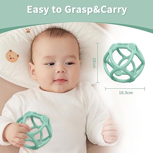 Miniatura 5 de Juguetes de dentición para bebés, silicona de grado alimenticio, sin BPA, juguetes de silicona para masticar bebés para calmar las encías del bebé,