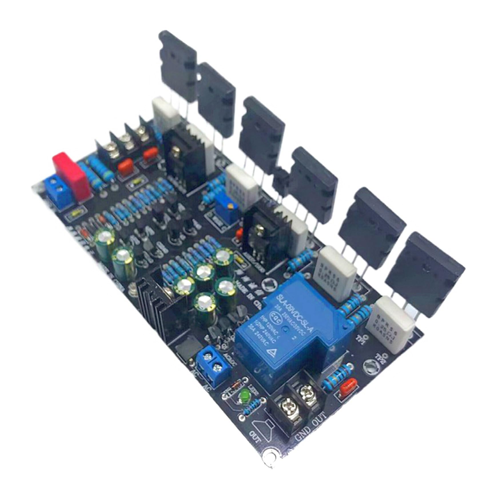 2X Placa Amplificadora de Potencia Mono 300W 1943+5200 Placa Amplificadora de Potencia de Etapa Trasera de Alta Potencia con Protección de Altavoz