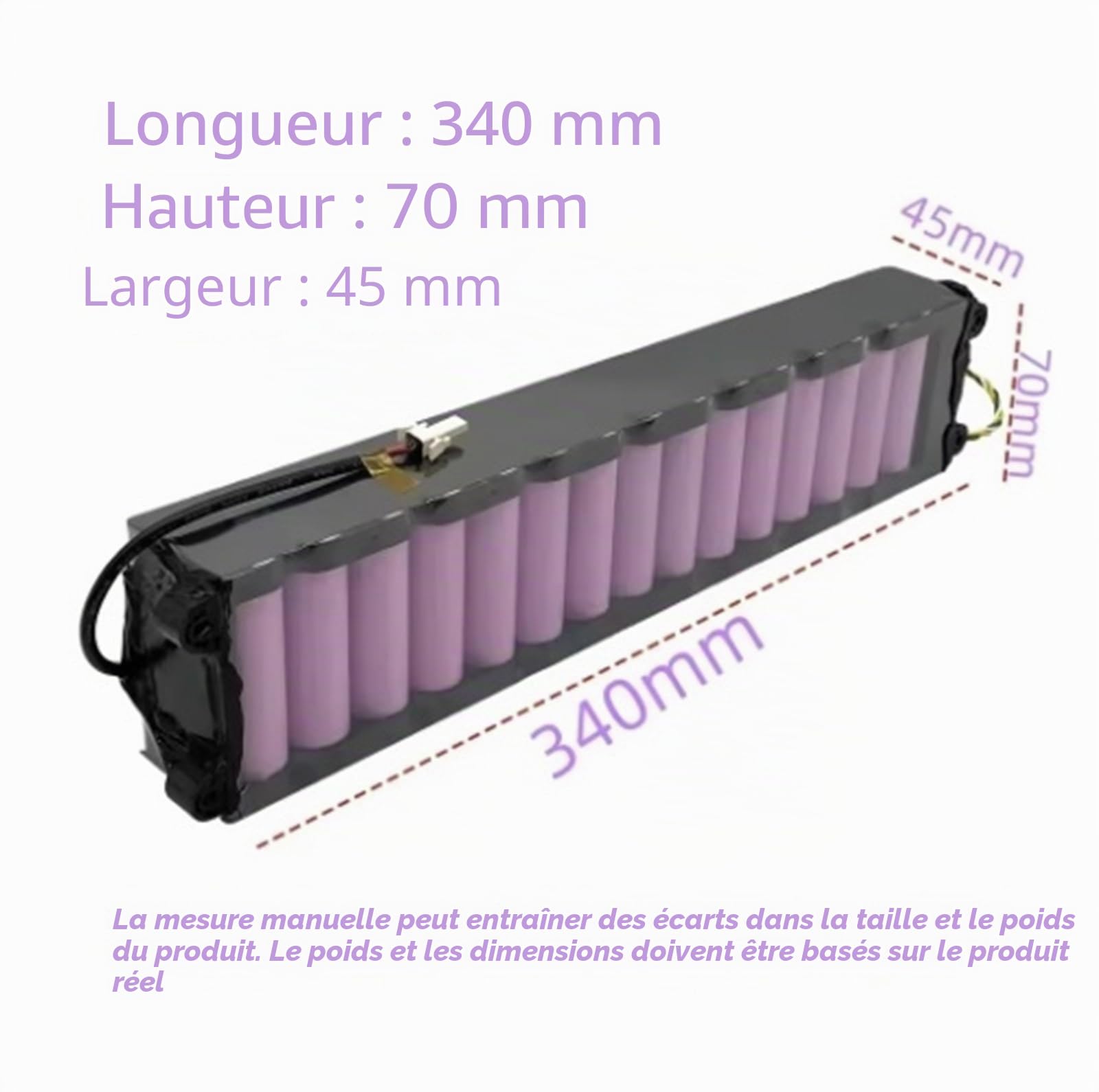 Batterie 36 V 20 Ah, compatible avec les trottinettes Xiaomi M365/M365 Pro/1S. Accessoires inclus : batterie spéciale offrant une autonomie de 30 km avec BMS.(20000mAH -1)