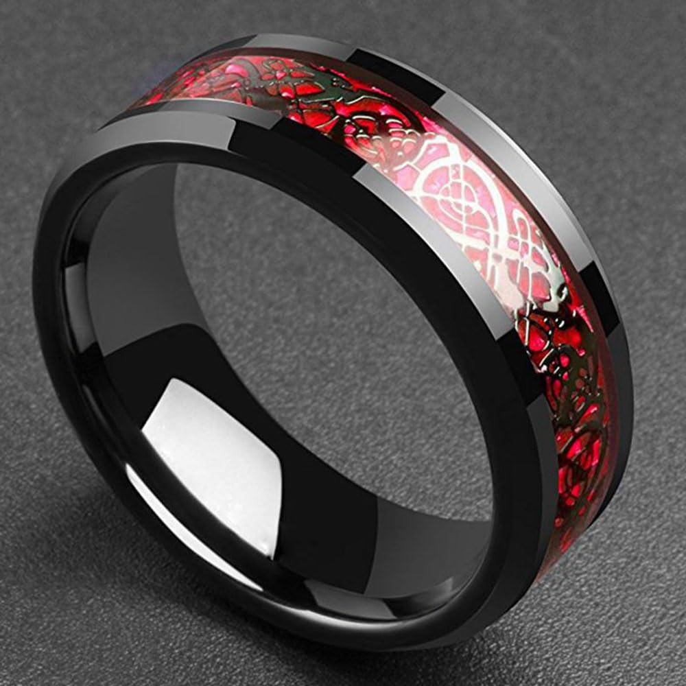 LeosHi Individuell graviertes Paar-Ring-Set, Versprechungsringe für Sie und Ihn, passende Herz-Verlobungsringe, personalisierte Herren-Eheringe für Damen, Größe 5–13