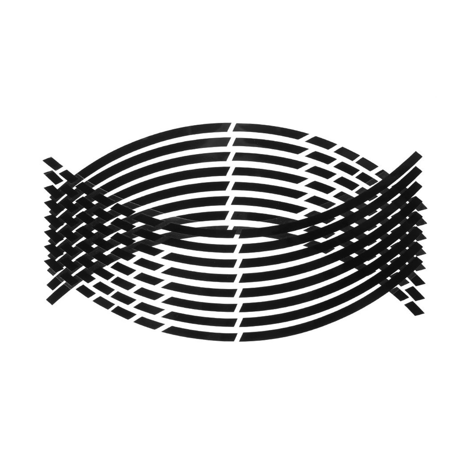 Hub Decals Rim for for N&INJA 650R ER6F ER6N W800 SE Z750S Motorcycle Accessories Decorative Stickers Stripe Tape(Black)