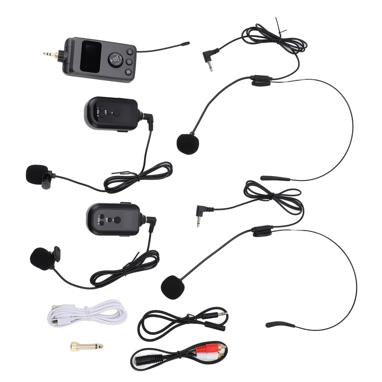Kadimendium Cuffie per Guida Turistica Wireless Portatili con Microfono a Fischio Soppresso per Insegnamento in Classe, Discorsi in Conferenza e Spettacoli