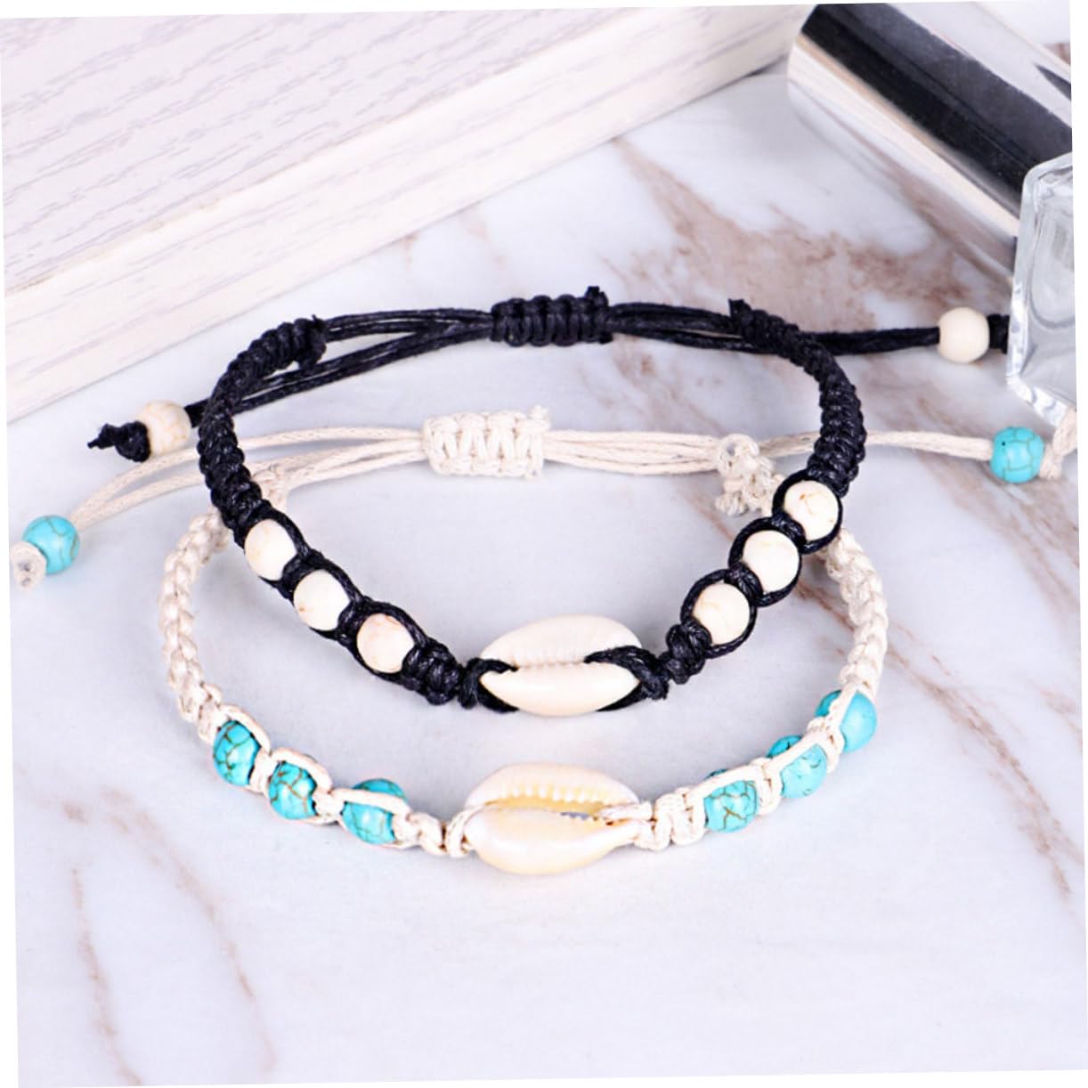 Braceletas Hechas a Mano Pulseras de Concha Tejida en Joyas de para Mujeres Resistentes y Elegantes