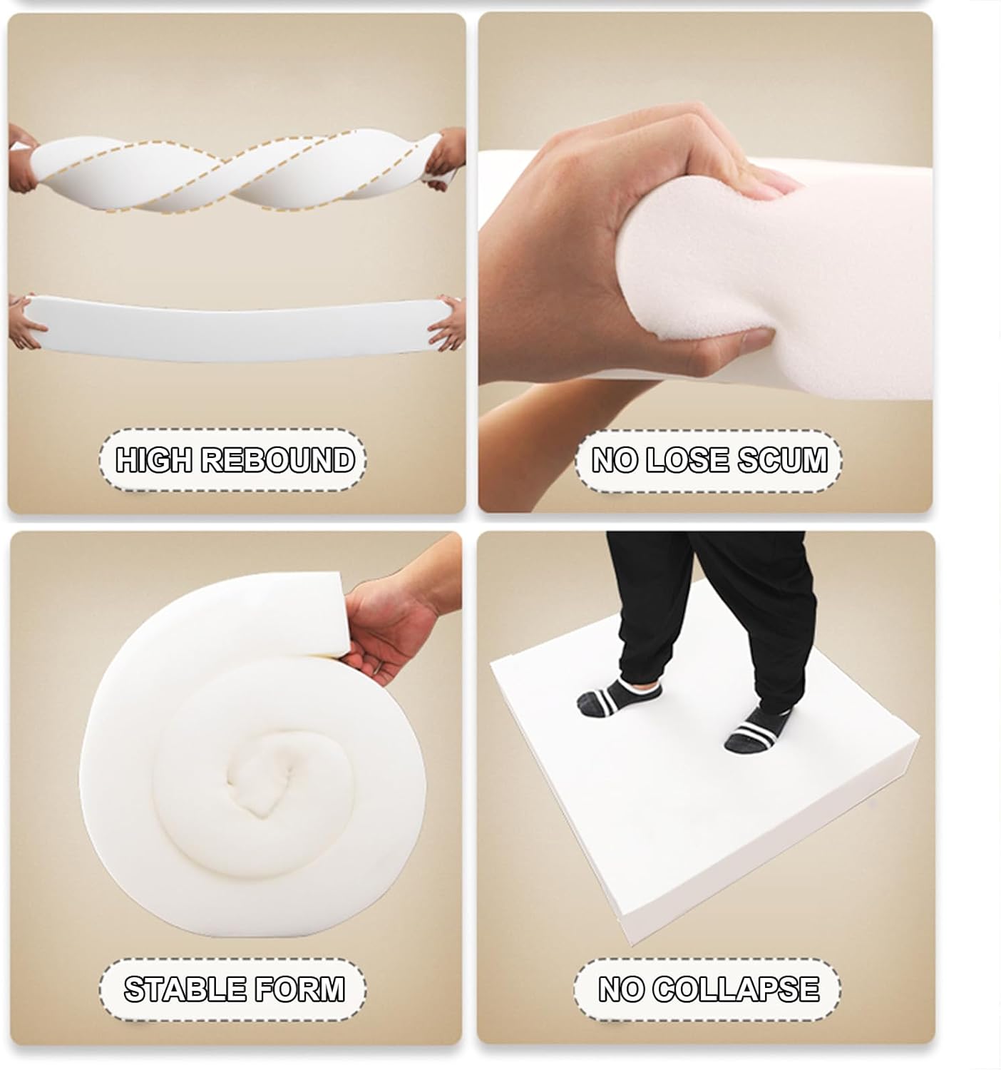 グレー,50x50x8cm,無地リネン読書ポジショニングサポートマット クッション ベッドの隙間埋め用ピロー ウェッジソファマット