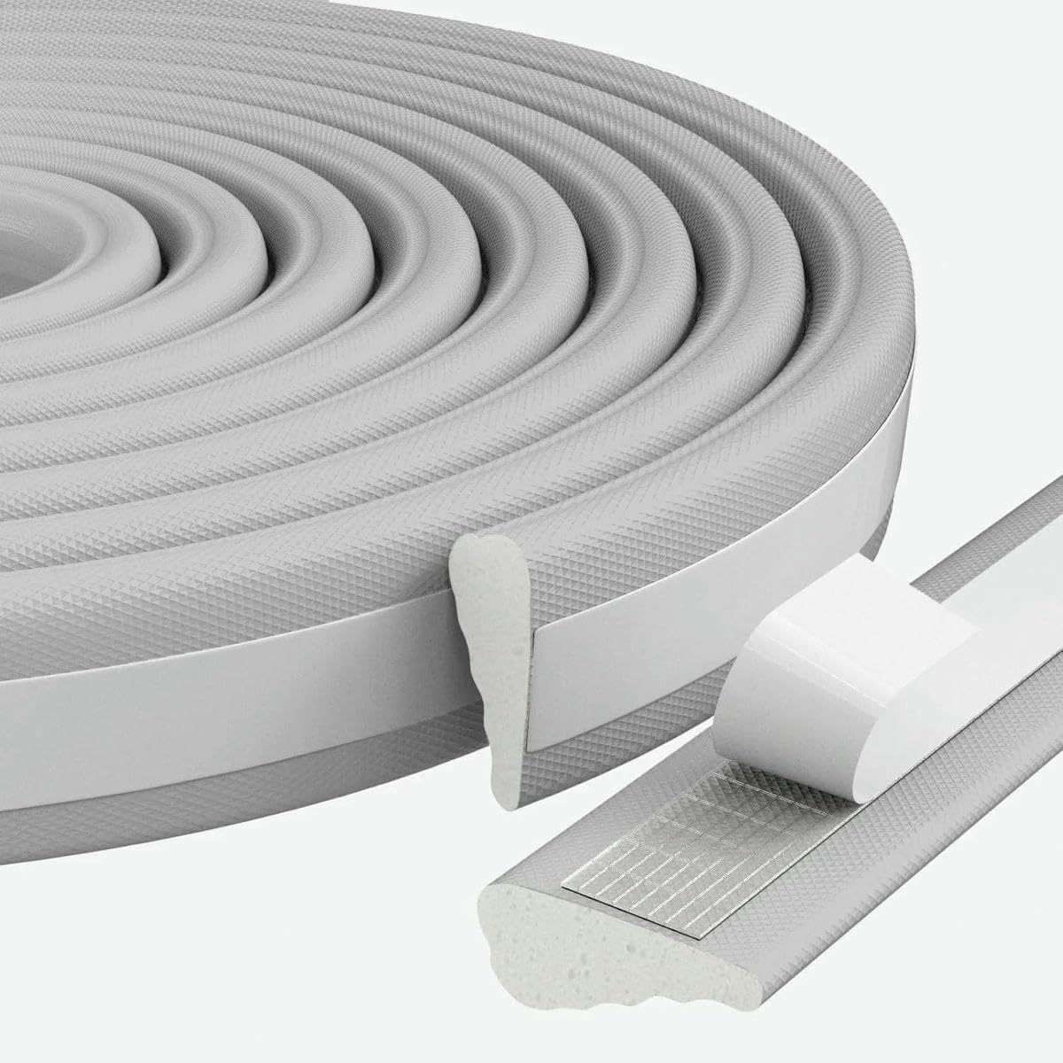 Door and Window Sealing Strip Sound Insulation self-Adhesive Filling Winter Warm Weather Strip self-Adhesive Foam Sealing strip-gray-5M