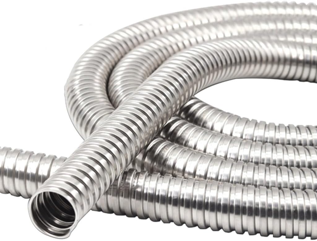 1 Meter Stainless Steel Metal Thread Cable Hose Tube Flexible Soft Pipe Sleeve Protection Replacement Accessories, for Home Improvement Metal Tube Threaded Hose (Size : Inner Diameter 32MM)