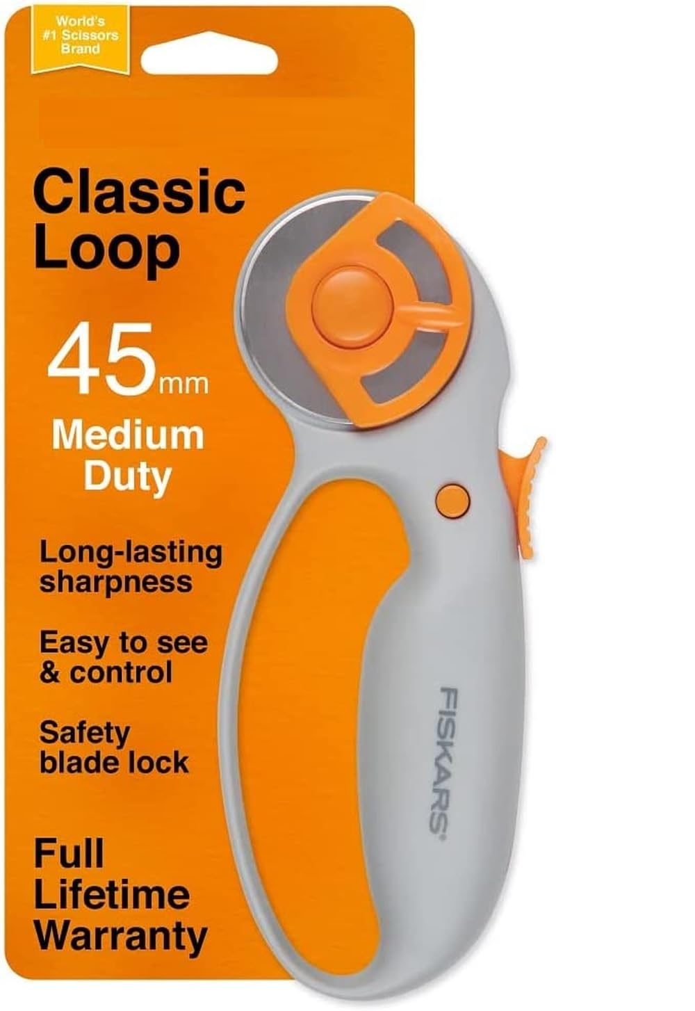 TEESTA 45mm Rotary Cutter for Fabric with Safety Lock Ergonomic Classic