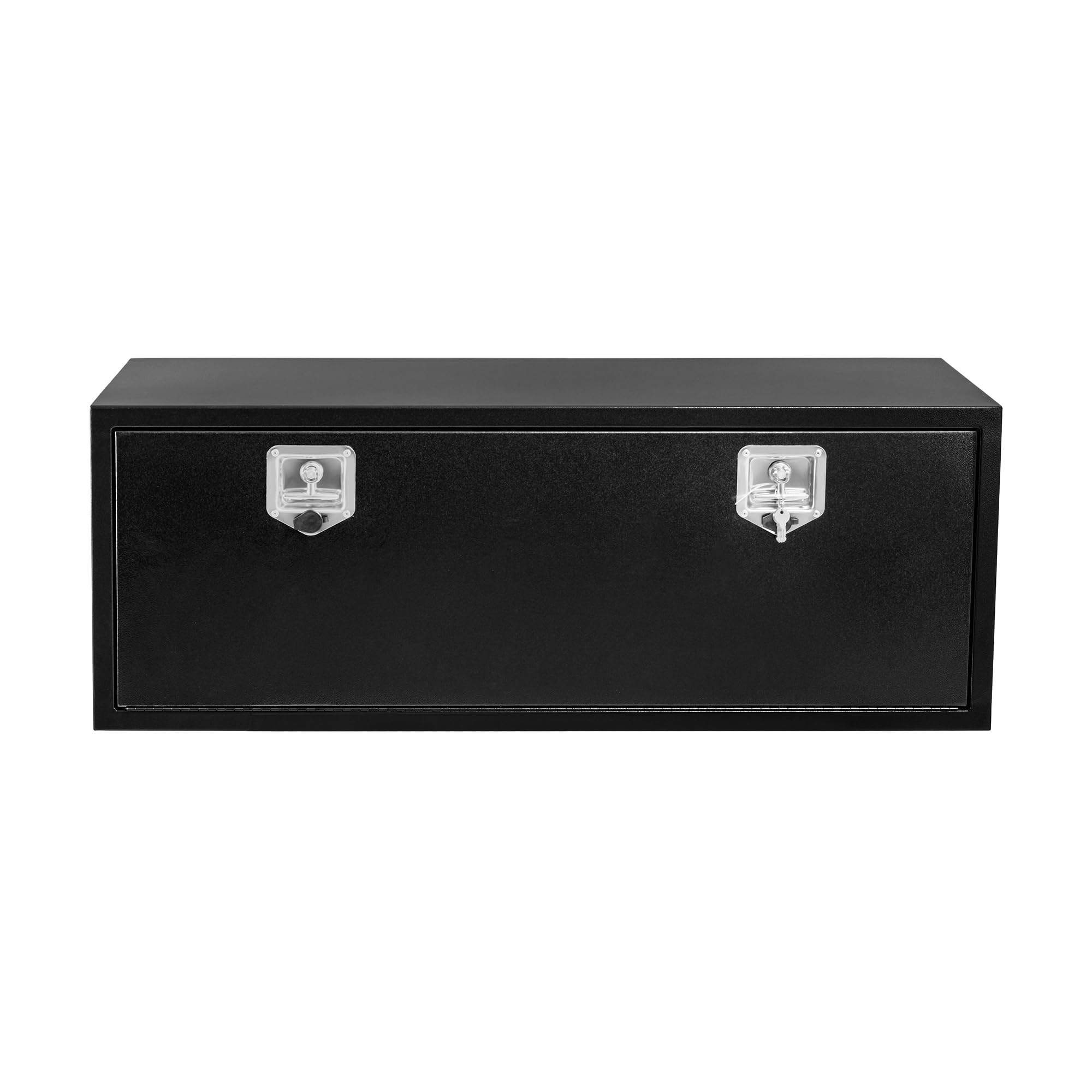 Cassetta Portautensili Cassone Camion Acciaio Legato Nero Contenitore Sottoscocca Serratura Antiintemperie Resistente a Ruggine e Urti Coperchio Reversibile Organizzatore Pickup Rimorchi Camper Garage