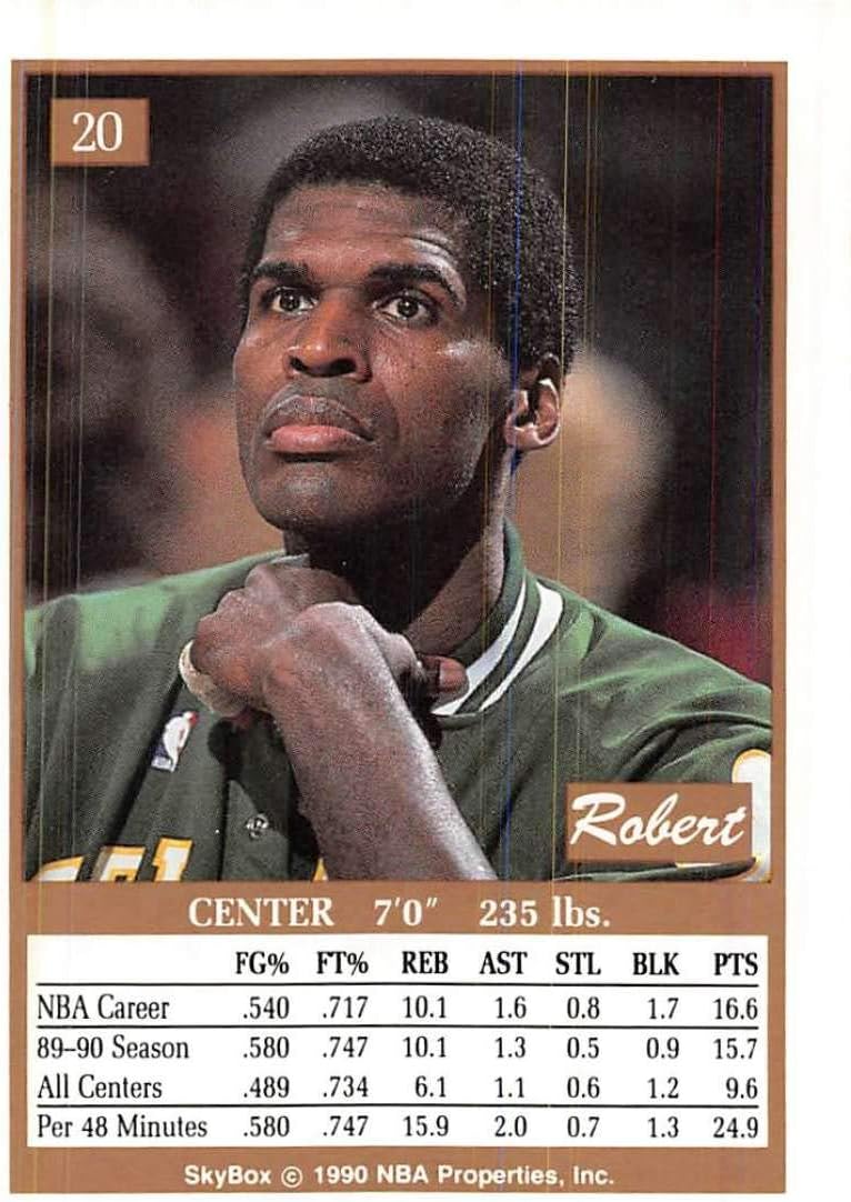 1990-91 SkyBox Basketball #20 Robert Parish Boston Celtics Official NBA Trading Card