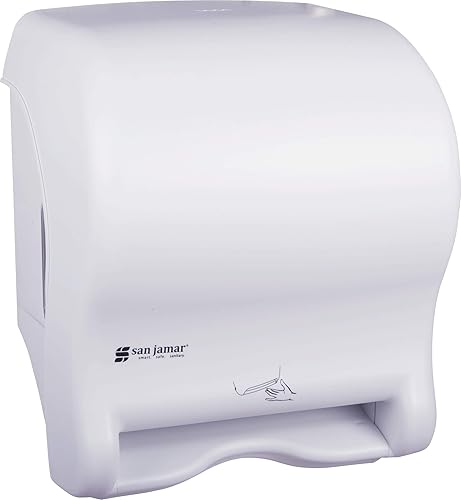 Vista 28 de San Jamar Smart Essense - Dispensador de toallas de papel clásico para baño, cocinas y restaurantes, plástico, 9.75 x 14.50 x 12.50 pulgadas, azul