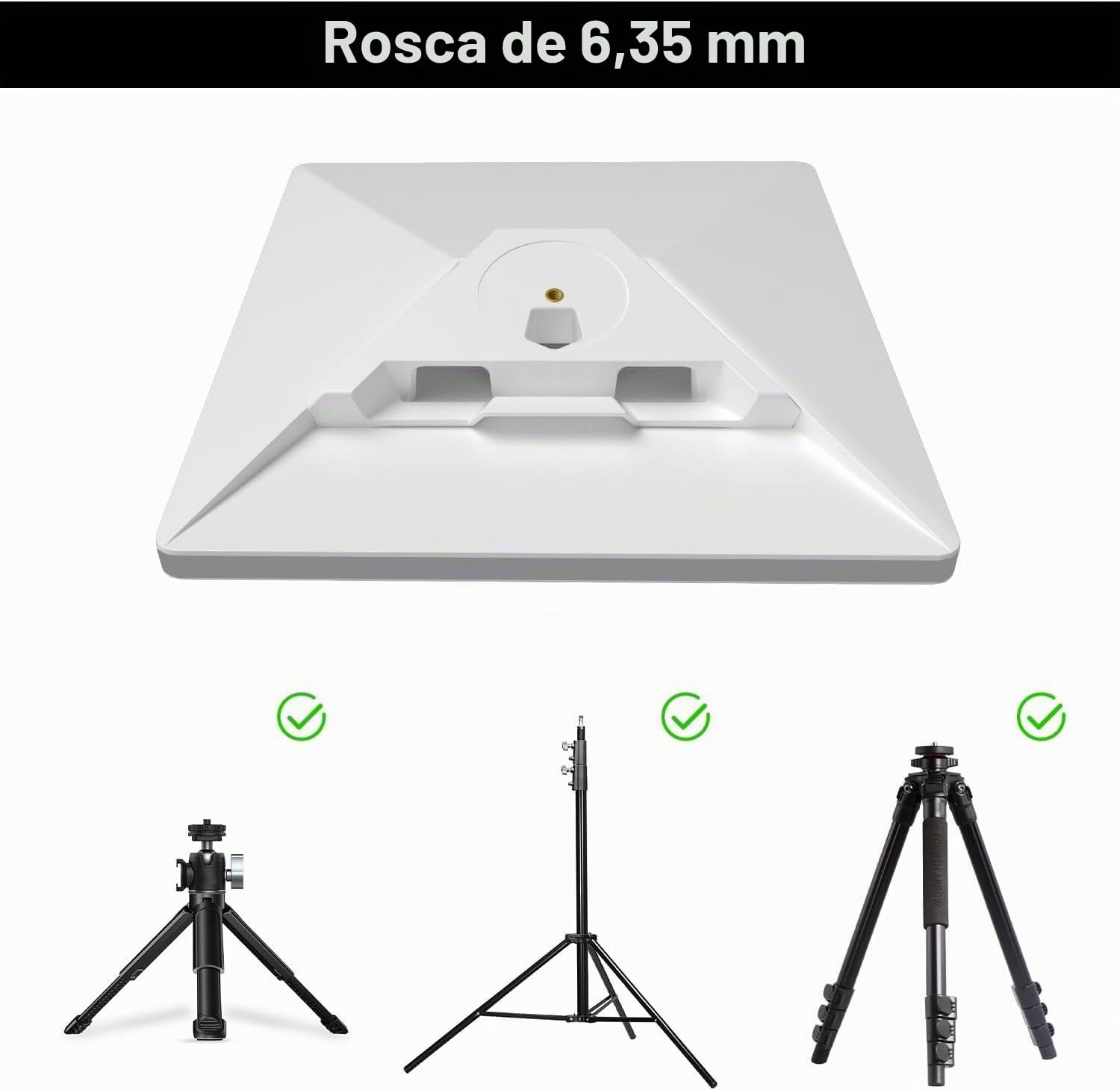 Starlink - Mini adaptador de montaje con soporte de plástico roscado de 1/10.2 cm-20 compatible con trípodes, caravanas y configuraciones al aire libre, ligero y fácil de instalar, mini