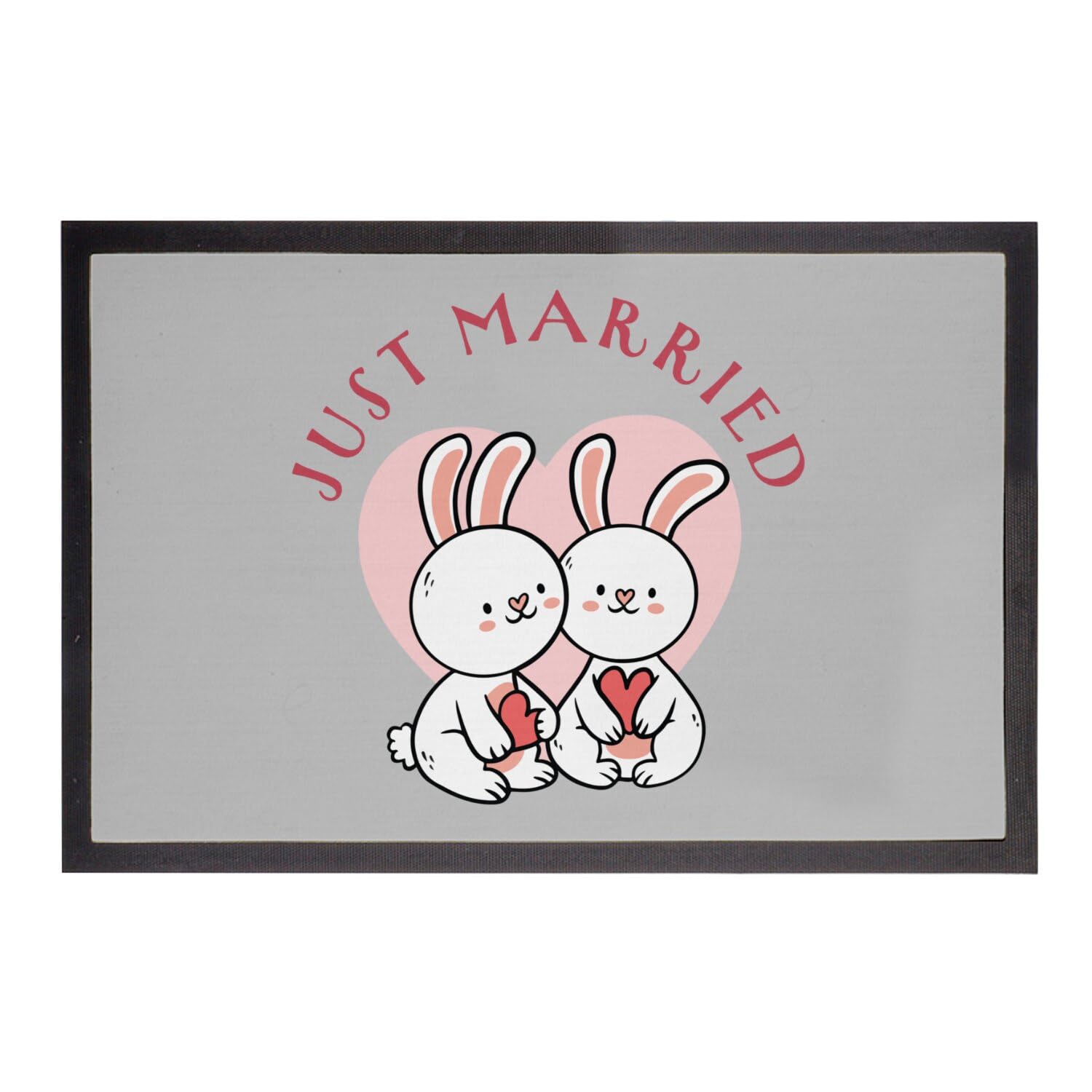 Paillasson Gris de mariage 60x40cm pour sublimer l'entrée de la maison des mariés
