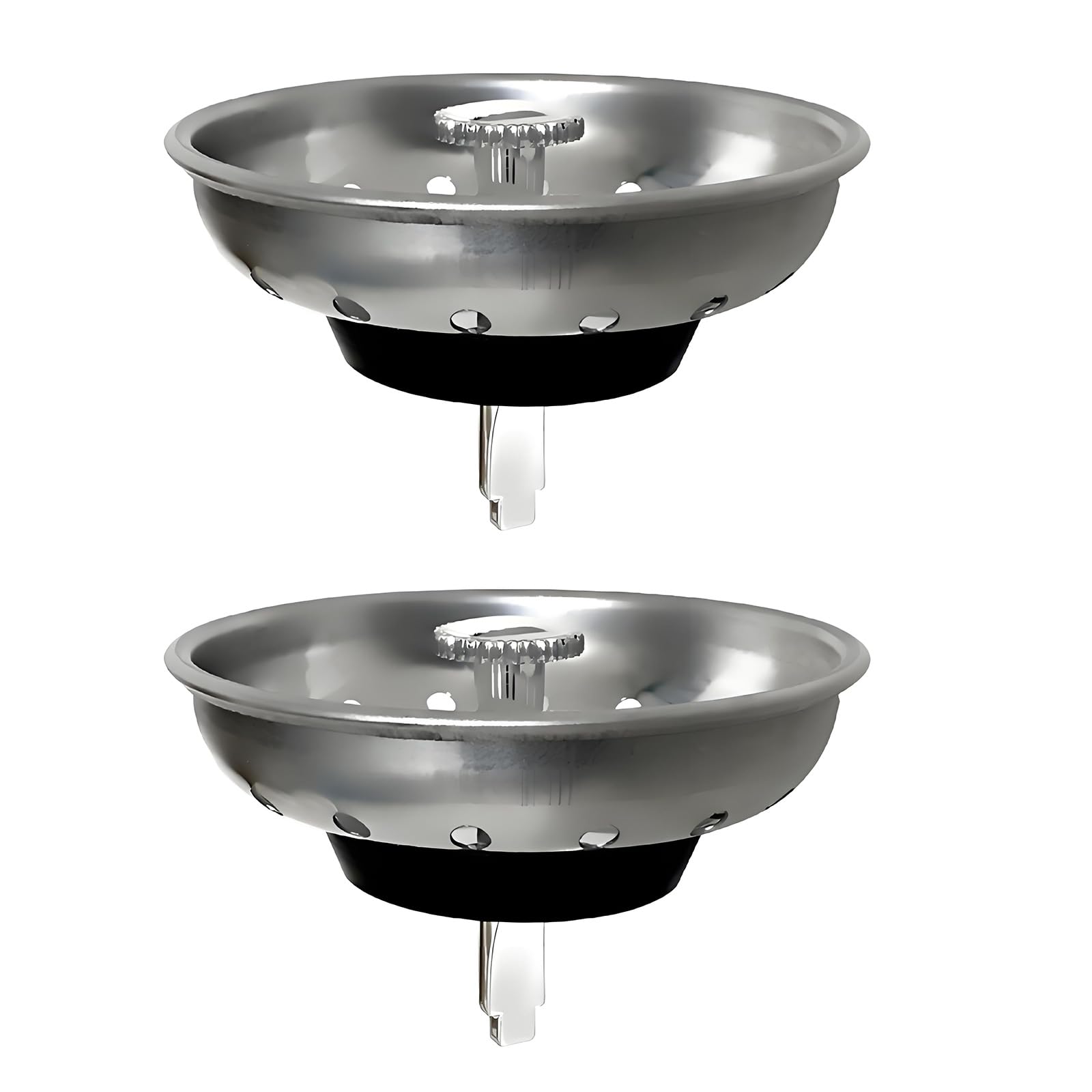 2Pcs Stainless Steels Kitchen Sink Strainer Stopper Waste Plug Sink Filter Replacement Anti-clogging Drain Basket Kitchen Strainer Waste Plug