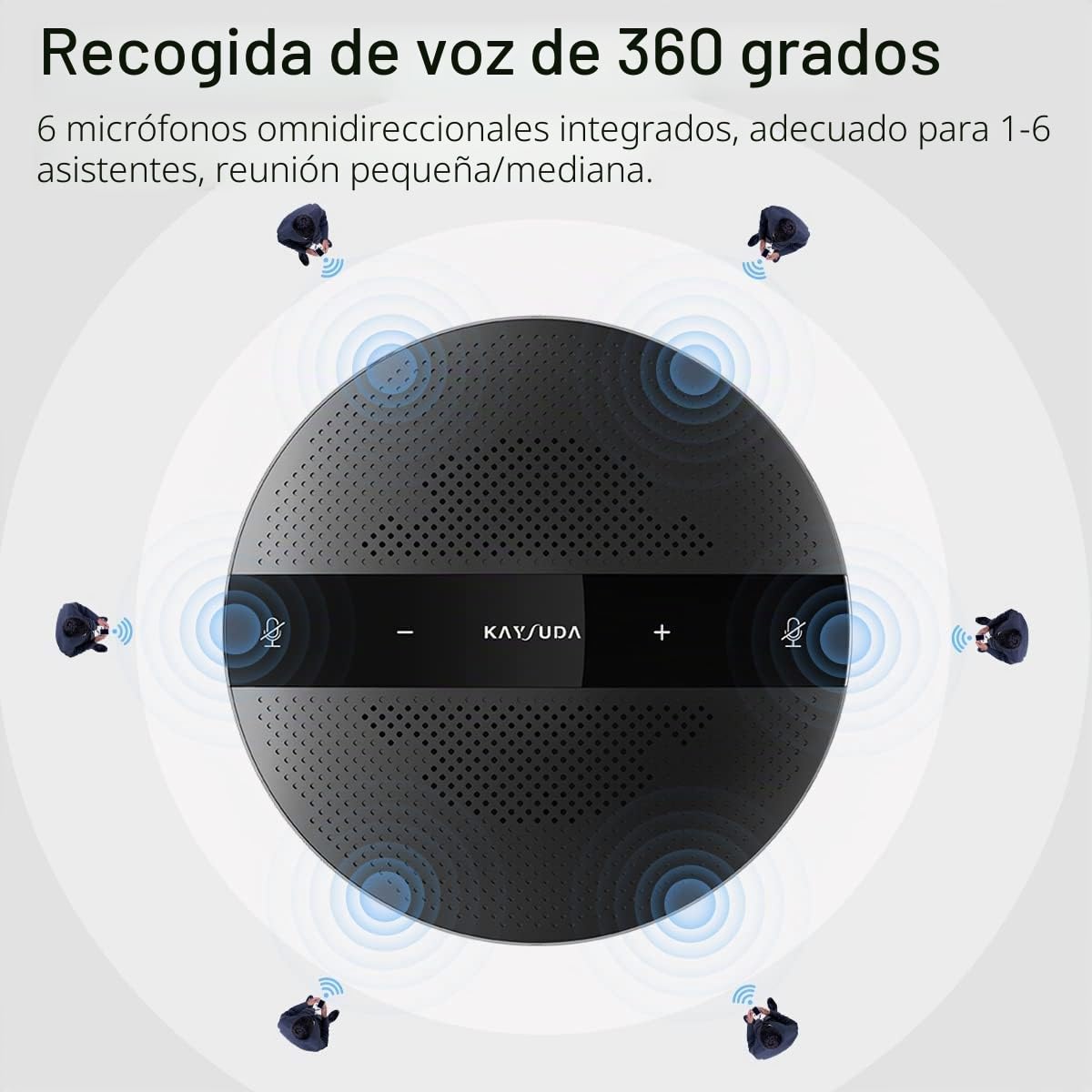 PC Micrófono Altavoz para Computadoras, PS4 y XBOX, 360 ° Omnidireccional USB Micrófono/Altavoz para videoconferencia, Reunión en línea, Grabación, Chat en línea, Skype Business, Llamadas VoIP