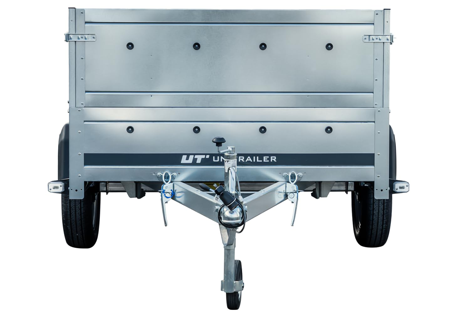 UNITRAILER Pkw Anhänger Kipper 230x125 Garden Trailer 230 Kipp, 750 kg Auto Anhänger mit Stützrad und zusätzlichen Bordwänden, idealer Autoanhänger 750kg