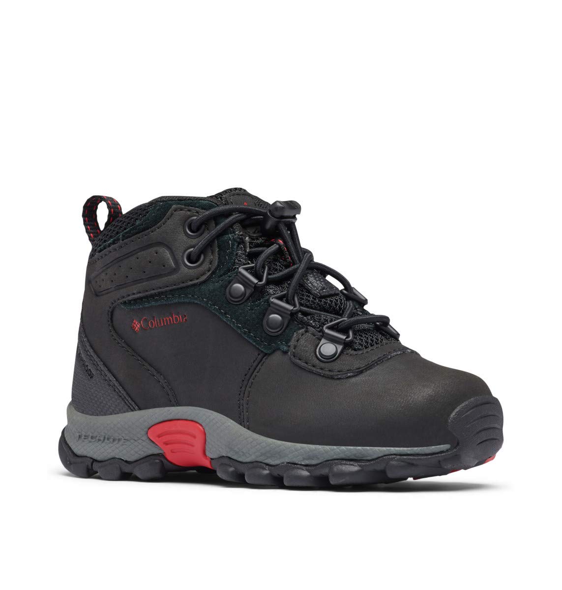 Columbia Youth Unisex Newton Ridge, Black/Mountain Red, 8