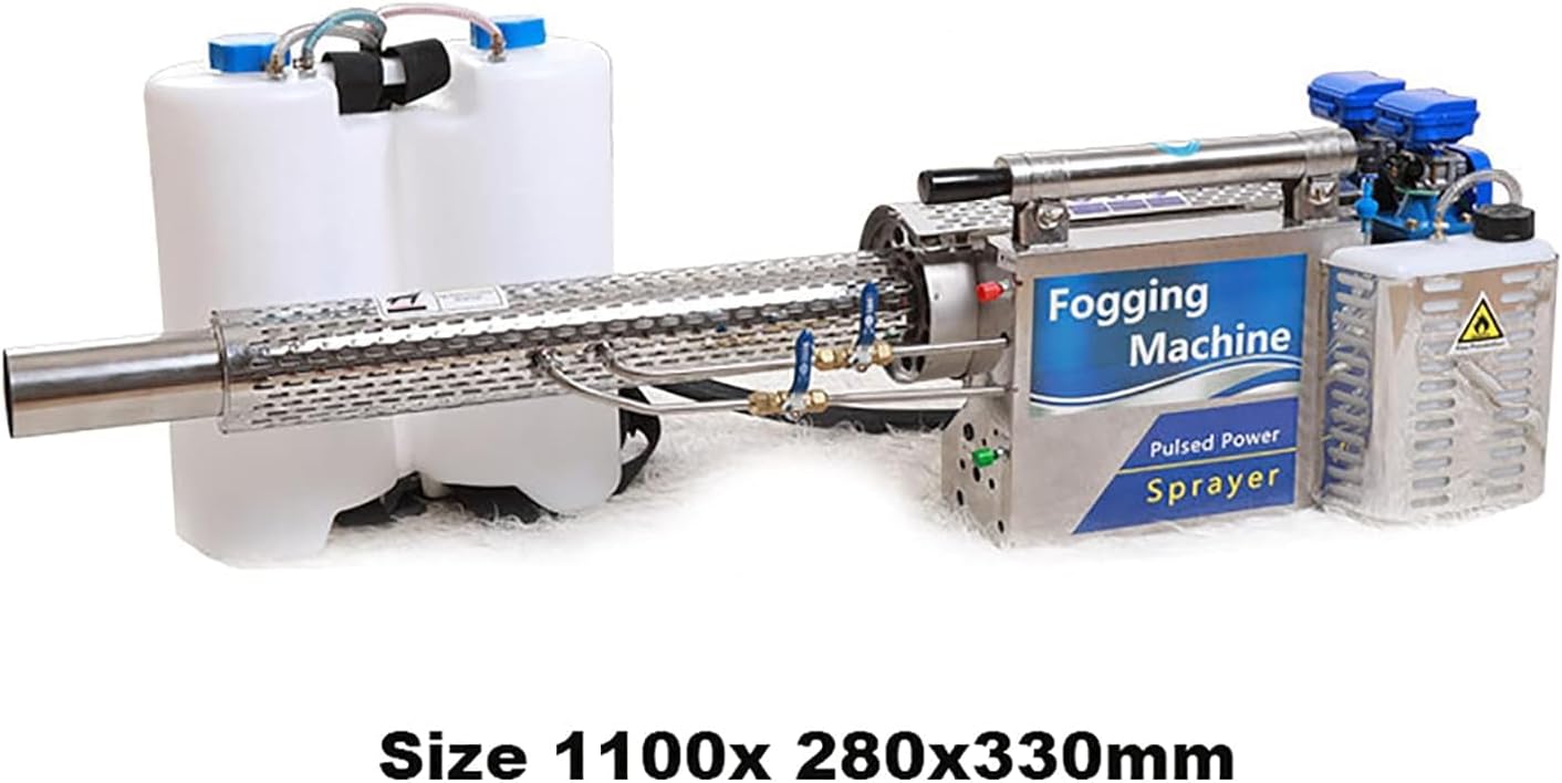 15L Pulse Jet Thermal Fogger, Sprayer Agricultural Portable 360 ° Spray in All Directions Professional Fogging Machine 700㎡ in 7-8 Minutes for Weeds Plants