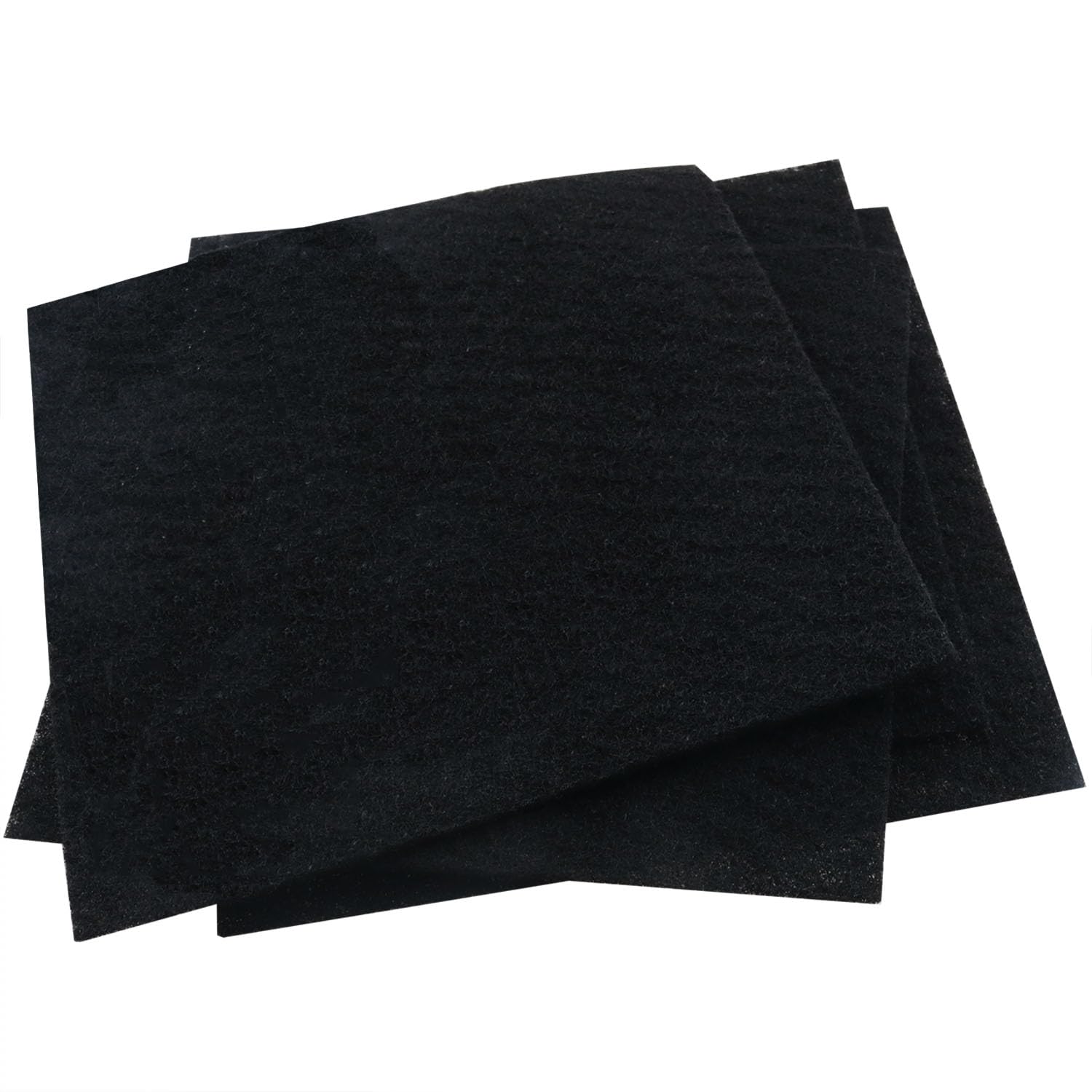 DGZZI 4 piezas de papel de filtro de carbón activado cuadrado de 6.5 pulgadas, desodorizante, de fibra de carbono activada, para cocina, compost, encimera, papelera de reciclaje, color negro