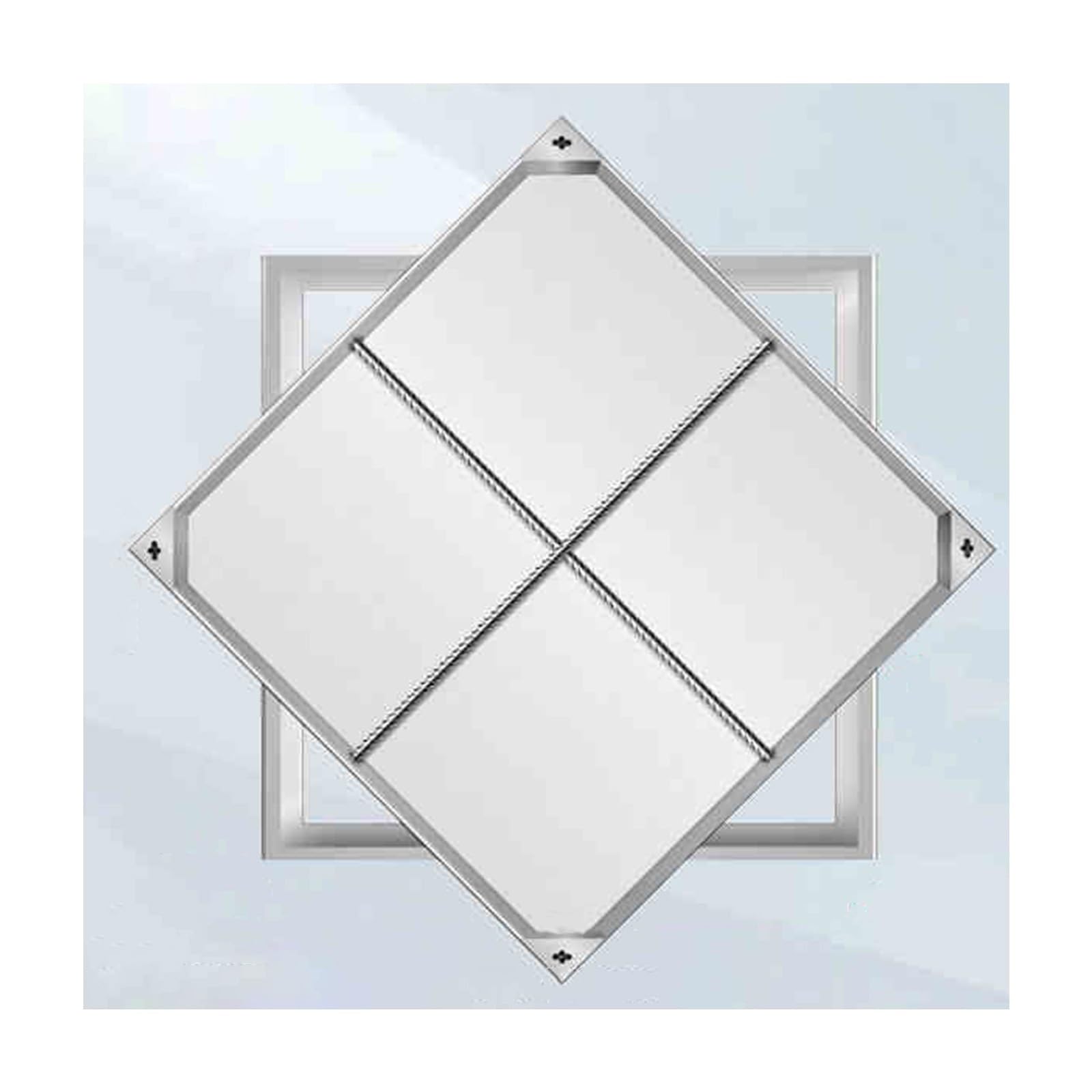 Manhole Covers, Stainless Steel Inspection Chamber Cover，Manhole Cover，Reasonable Structure,Strong Adaptability(40 * 40 * 5cm/15.7 * 15.7 * 1.96in)