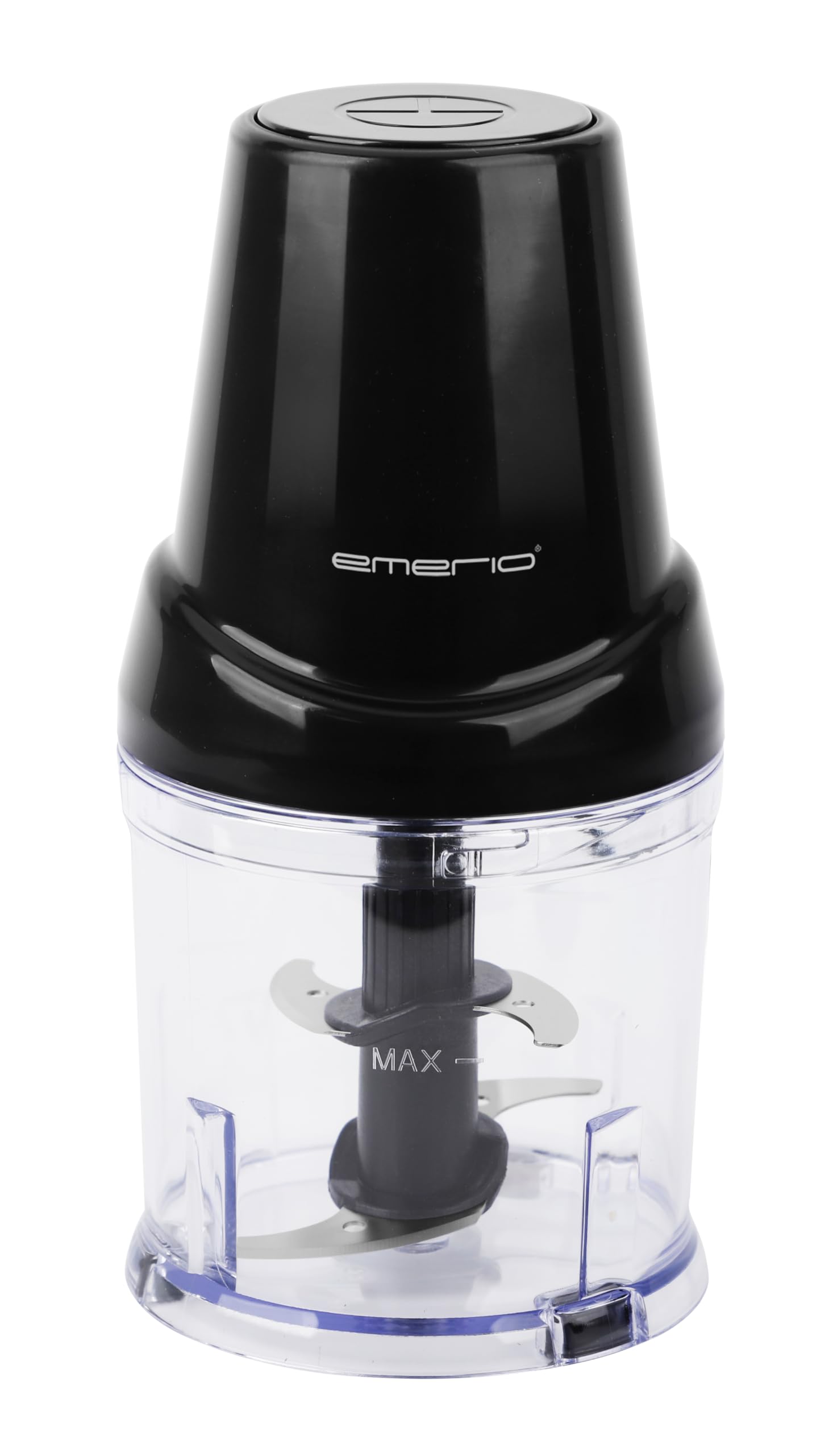 EMERIO Zerkleinerer mit 500ml Behältervolumen starker 400W - DC Motor elektrischer Multizerkleinerer 4 Klingen aus Edelstahl zum Zerkleinern von zum Beispiel Fleisch, Zwiebeln, Obst, Gemüse