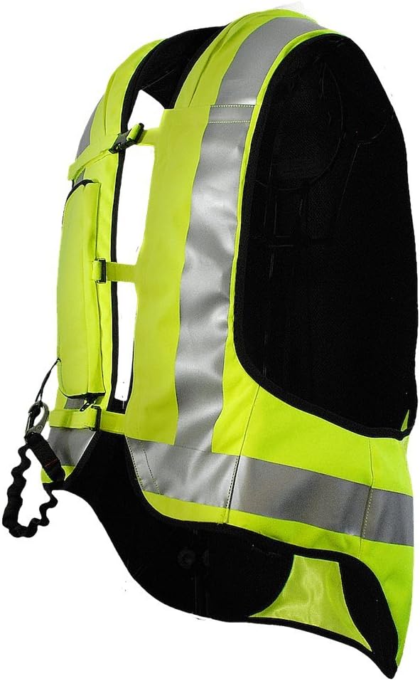 Point Two ProAir Force Motorcycle Hi-Vis Airbag Jacket - Inflatable Safety Jacket for MotorBikes - Small *Canister Sold Separately*
