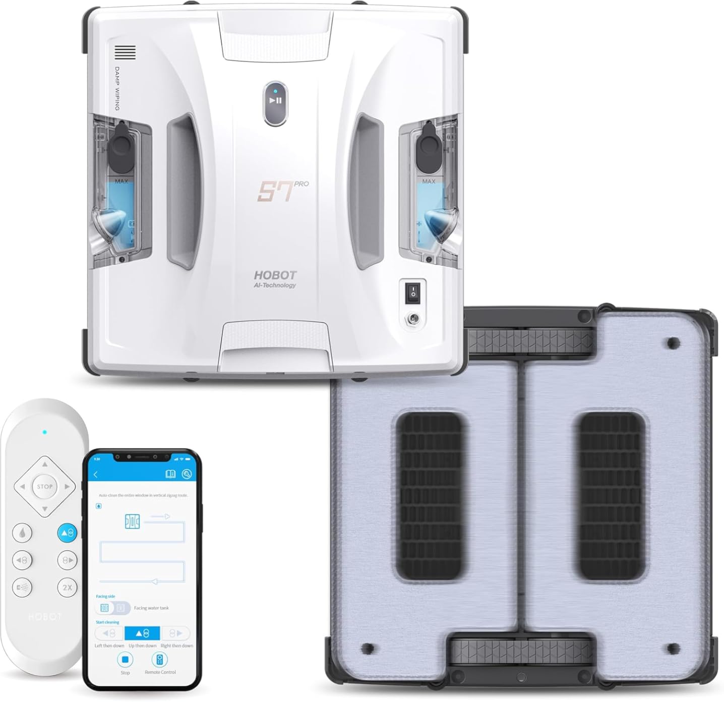 HOBOT S7 Pro ELB Edge-Leakage-Bumper sensors and window frame protection with silicone bumpers