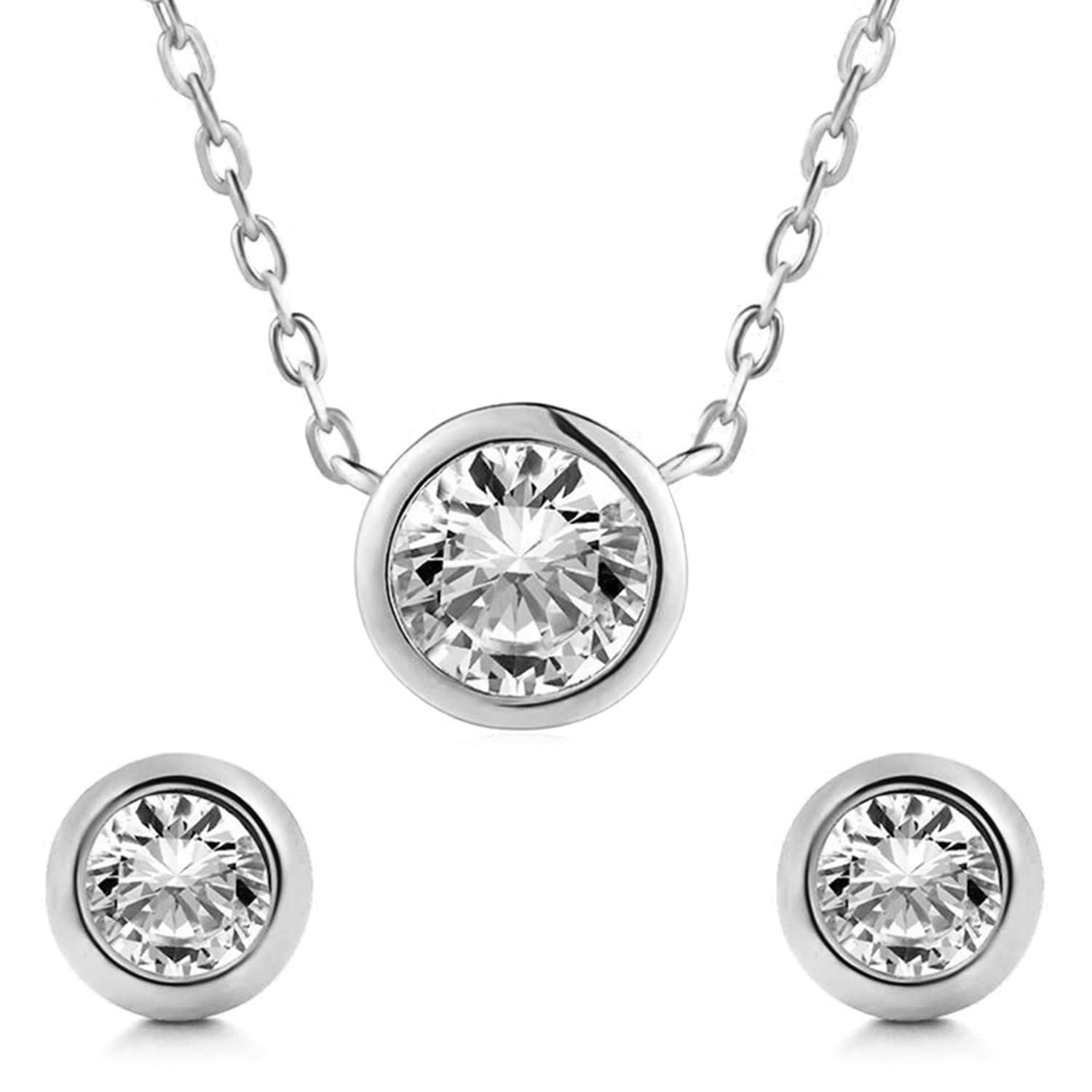 See full amazon price history chart for Peora Silver Plated Single Cubic Zirconia Pendant Chain Stud Earrings Embellished Jewellery Set for Women & Girls Peora Silver Plated Single Cubic Zirconia Pendant Chain Stud Earrings Embellished Jewellery Set for Women & Girls (B0CW9QHKYL) Amazon Price History, Amazon Price Tracker