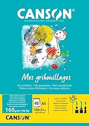 CANSON Mes Premiers Gribouillages - Bloc 40 feuilles A4 160g/m²